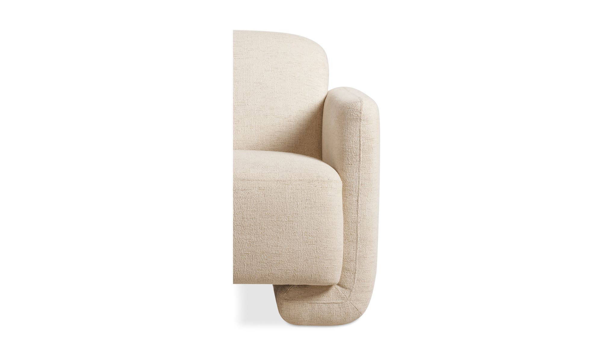 Moe's Fallon Contemporary Accent Chair - Flecked Ivory