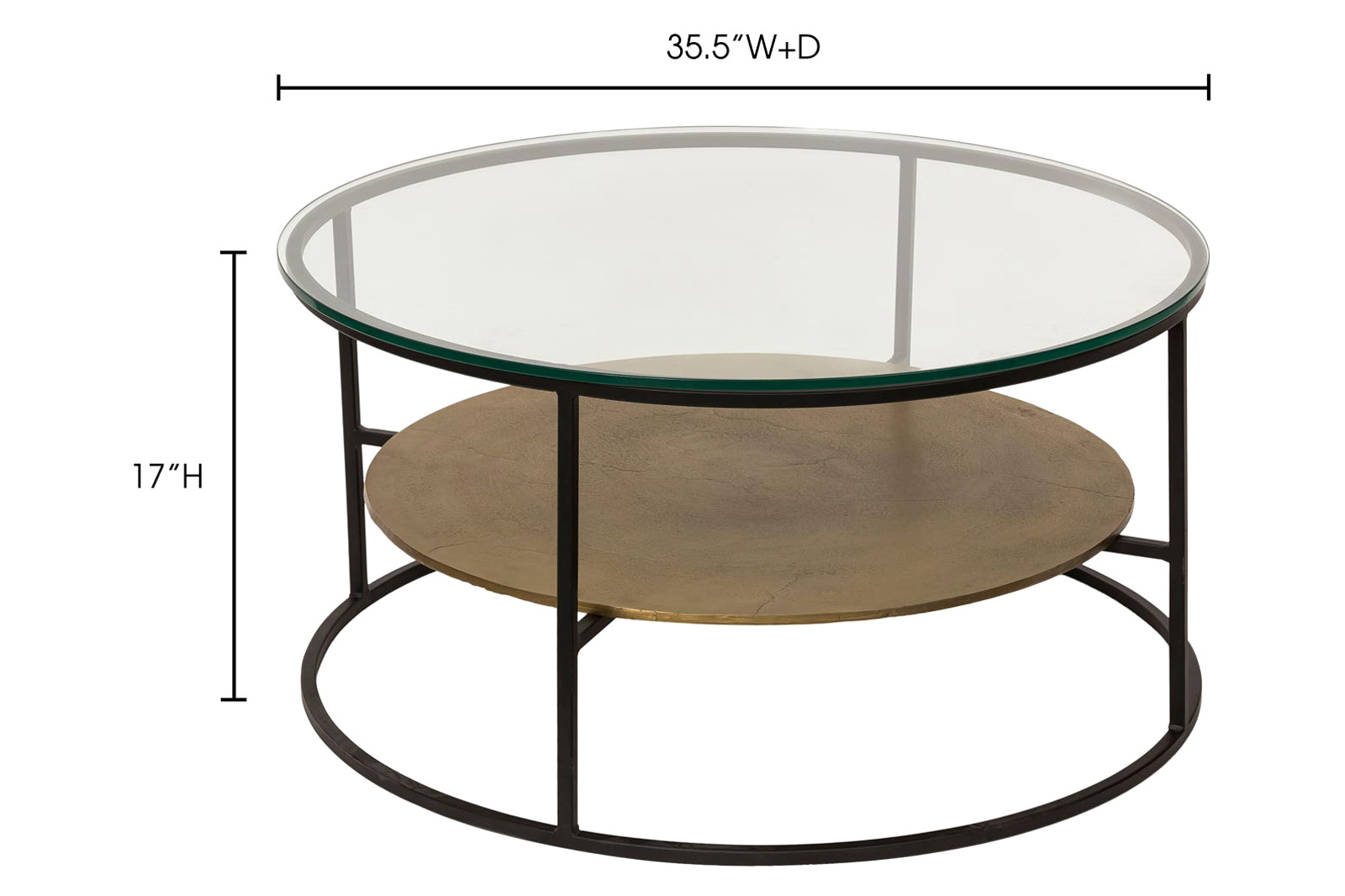 Moe's Callie Coffee Table - Brass