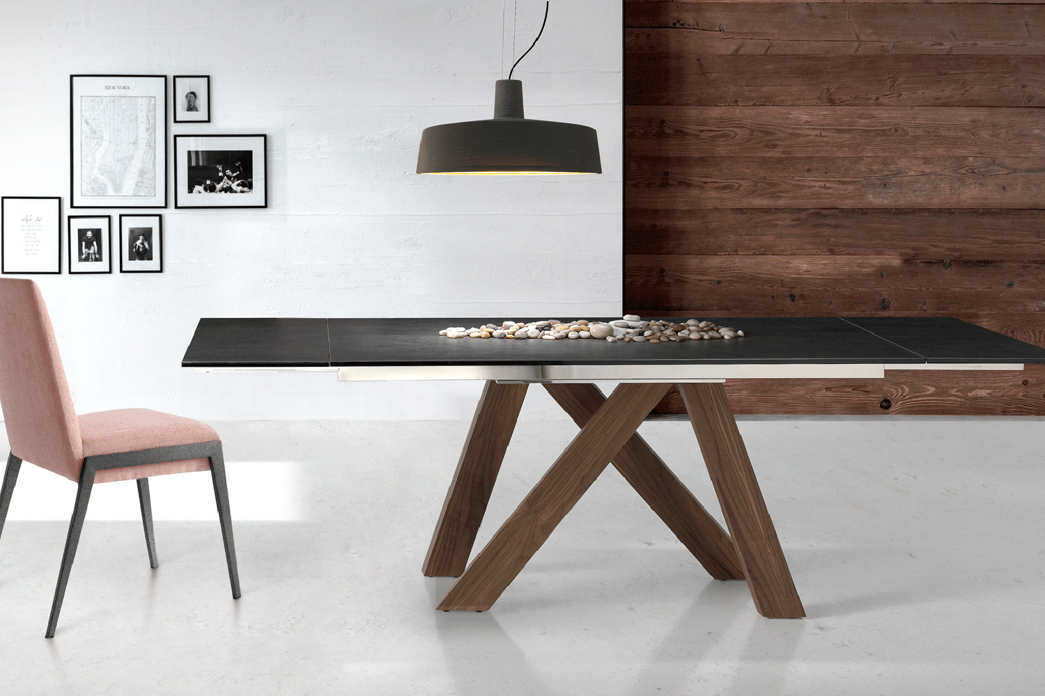 Nacher - Tree Extendable Rectangular Dining Table