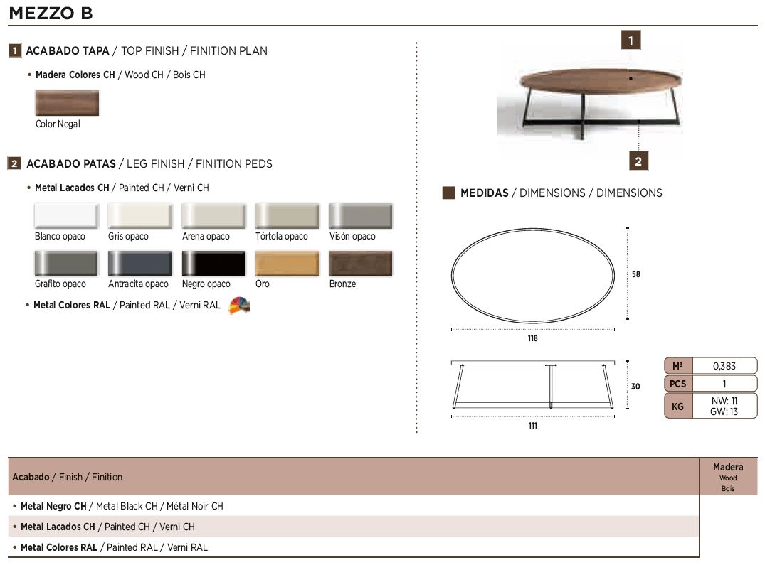 Nacher - Mezzo Oval Coffee Table