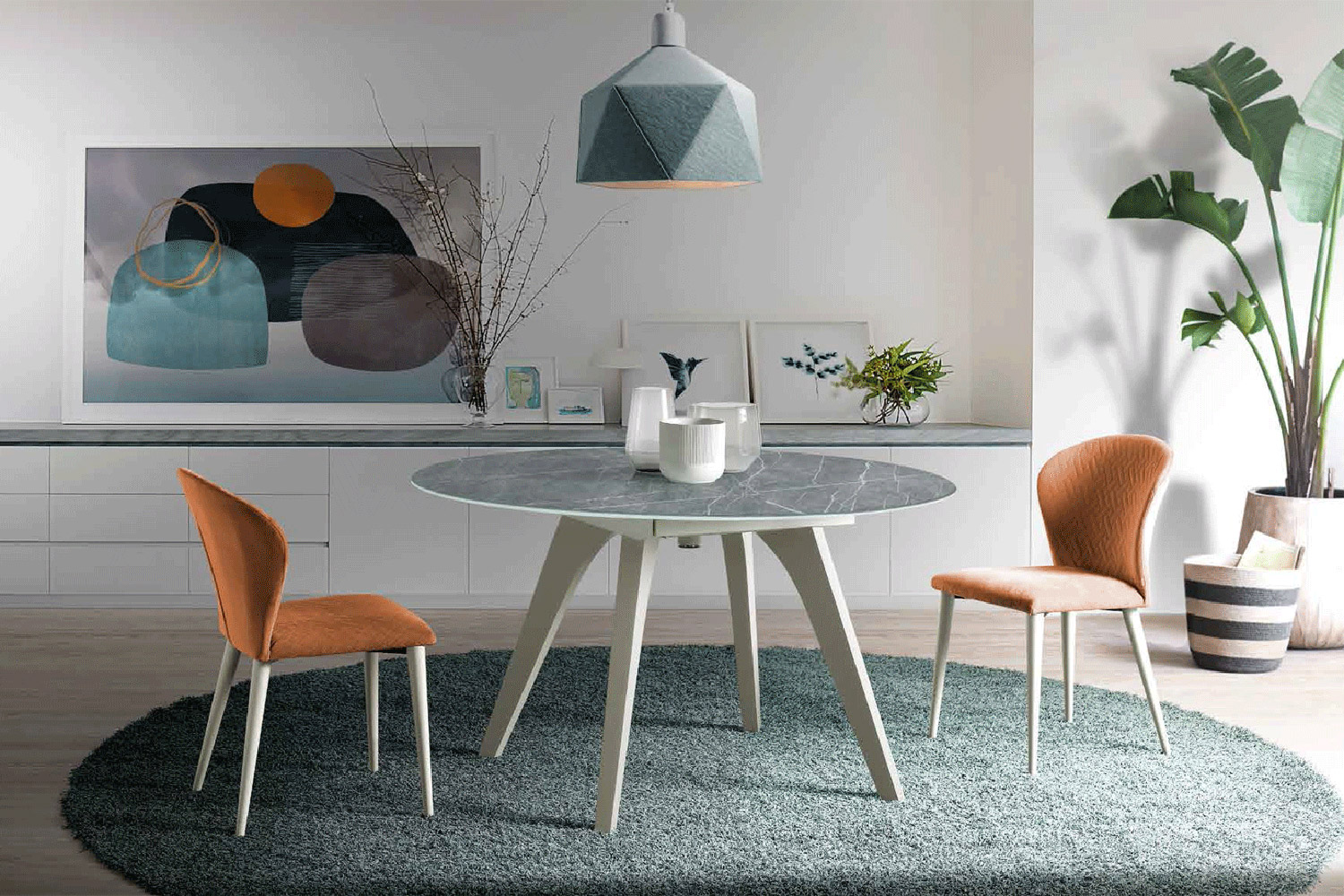 Nacher - Alessia Extendable Round Dining Table