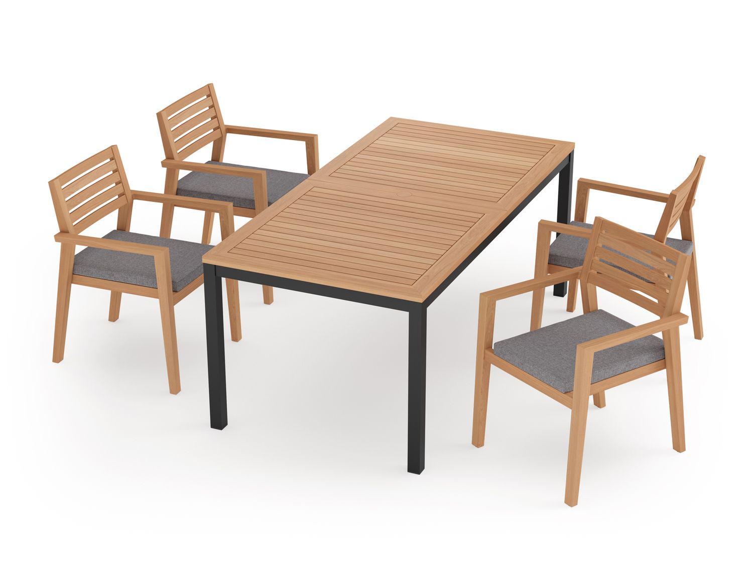 NewAge - Rhodes 5 Piece Dining Set with 72 in. Table