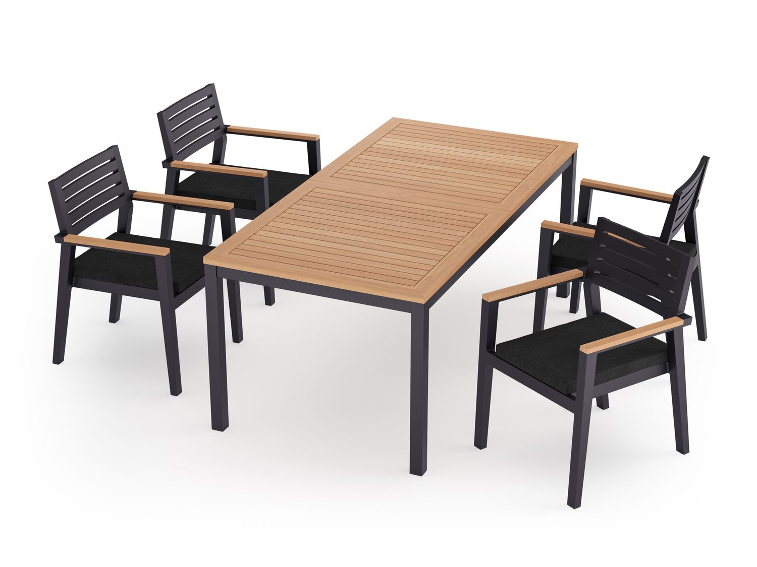 NewAge - Rhodes 5 Piece Dining Set with 72 in. Table