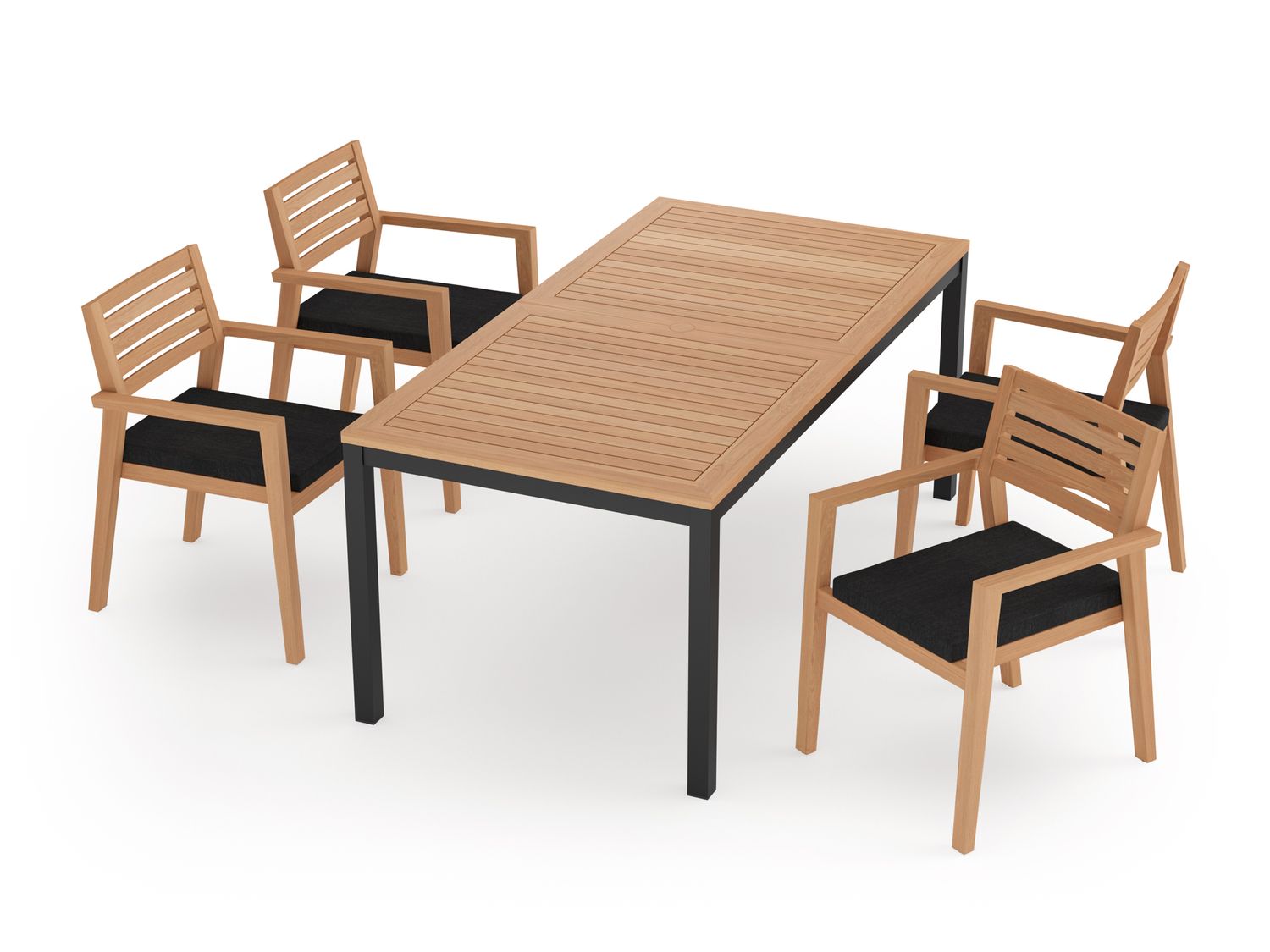 NewAge - Rhodes 5 Piece Dining Set with 72 in. Table