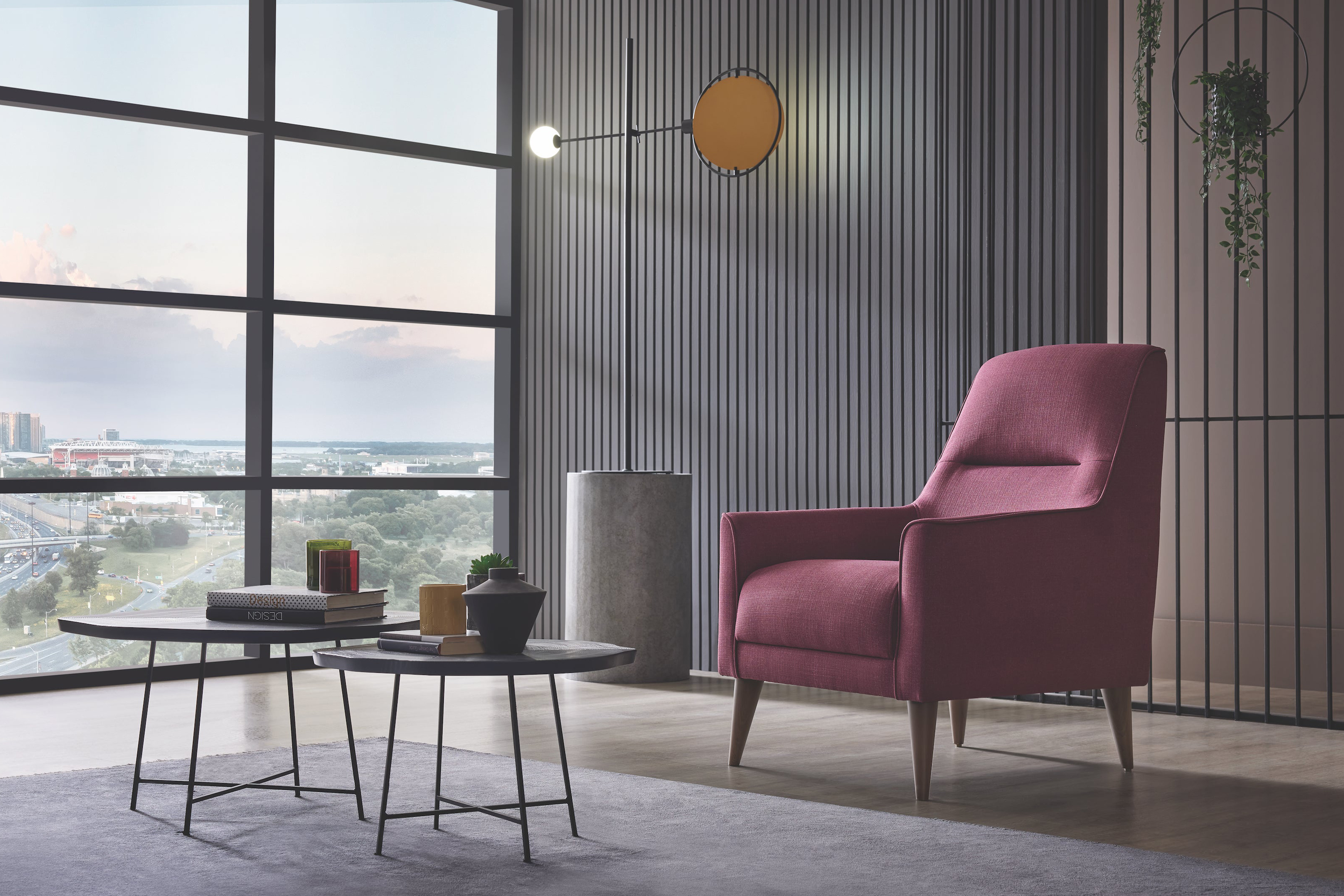 Nova Alto Armchair - Dark Pink