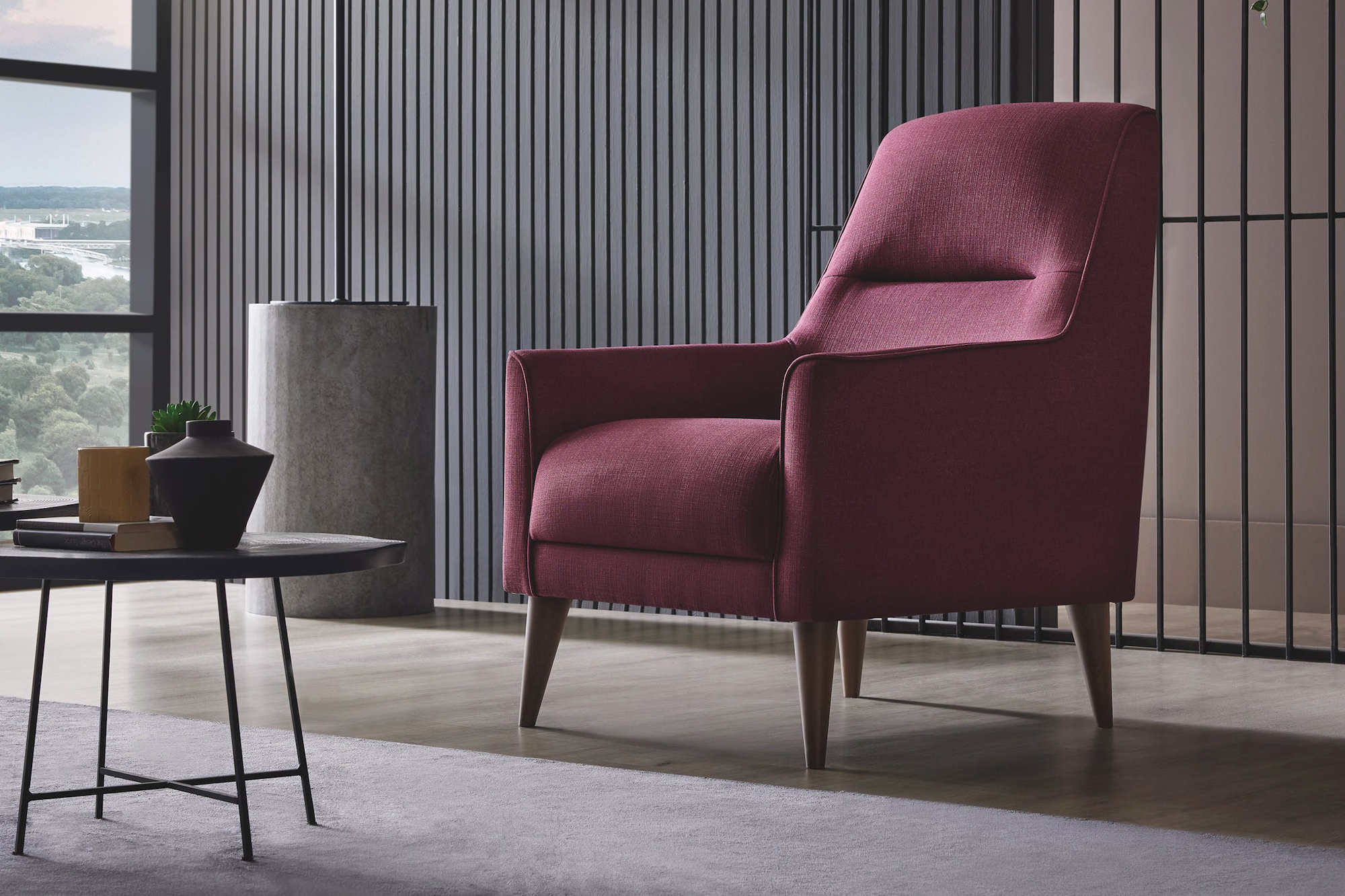 Nova Alto Armchair - Dark Pink