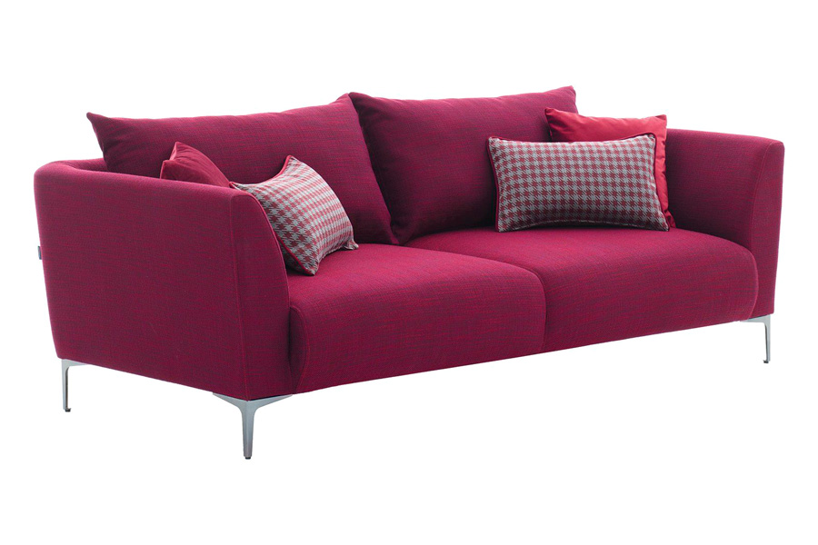 Nova - Gravity Exen Burgundy 3-Seater Sofa