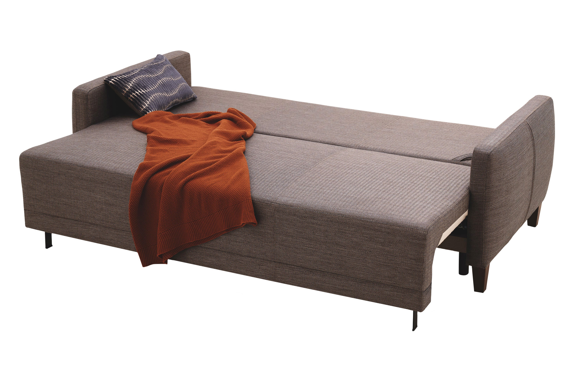 Nova Smart Belzoni 3-Seater Sofa Bed with Storage - Brown/Blue