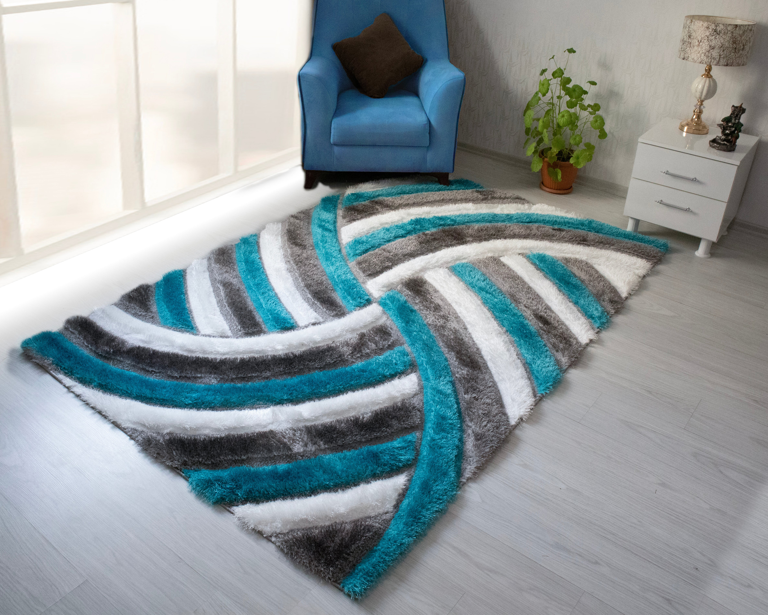 Nova - 3D333 Shaggy Area Rug