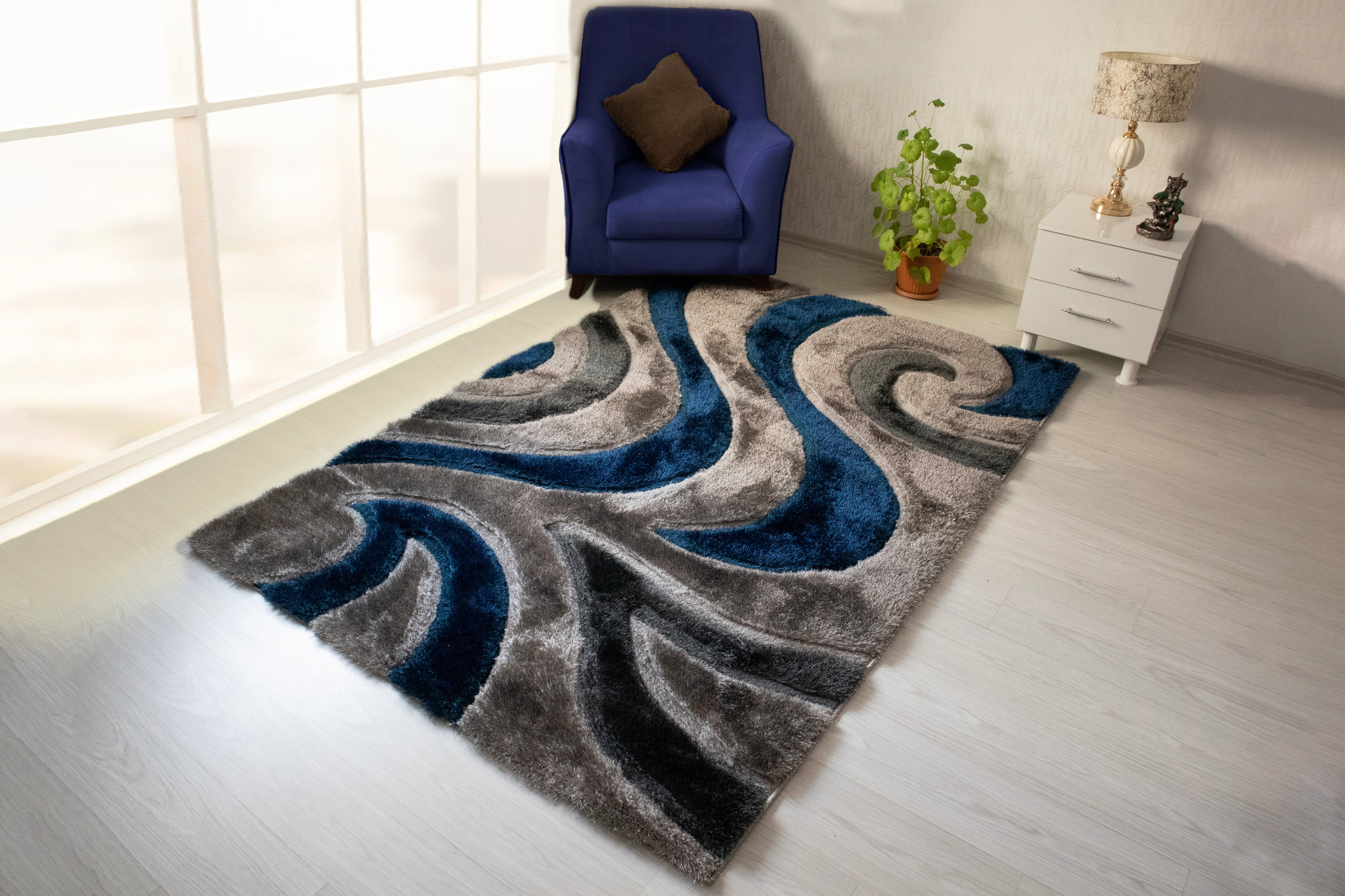 Nova - 3D444 Shaggy Area Rug