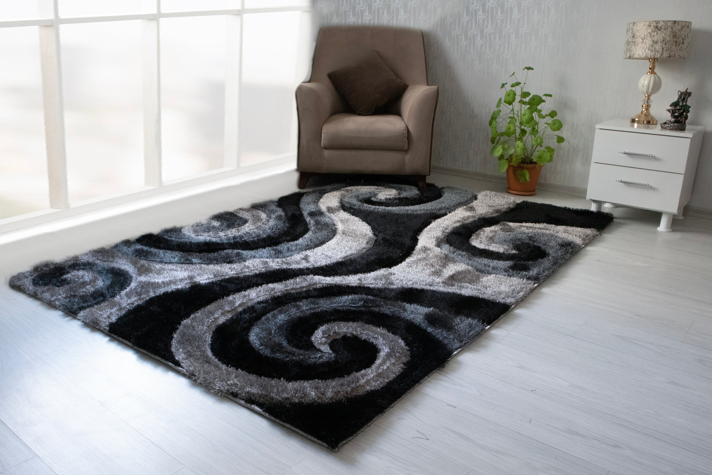 Nova - 3D555 Shaggy Area Rug