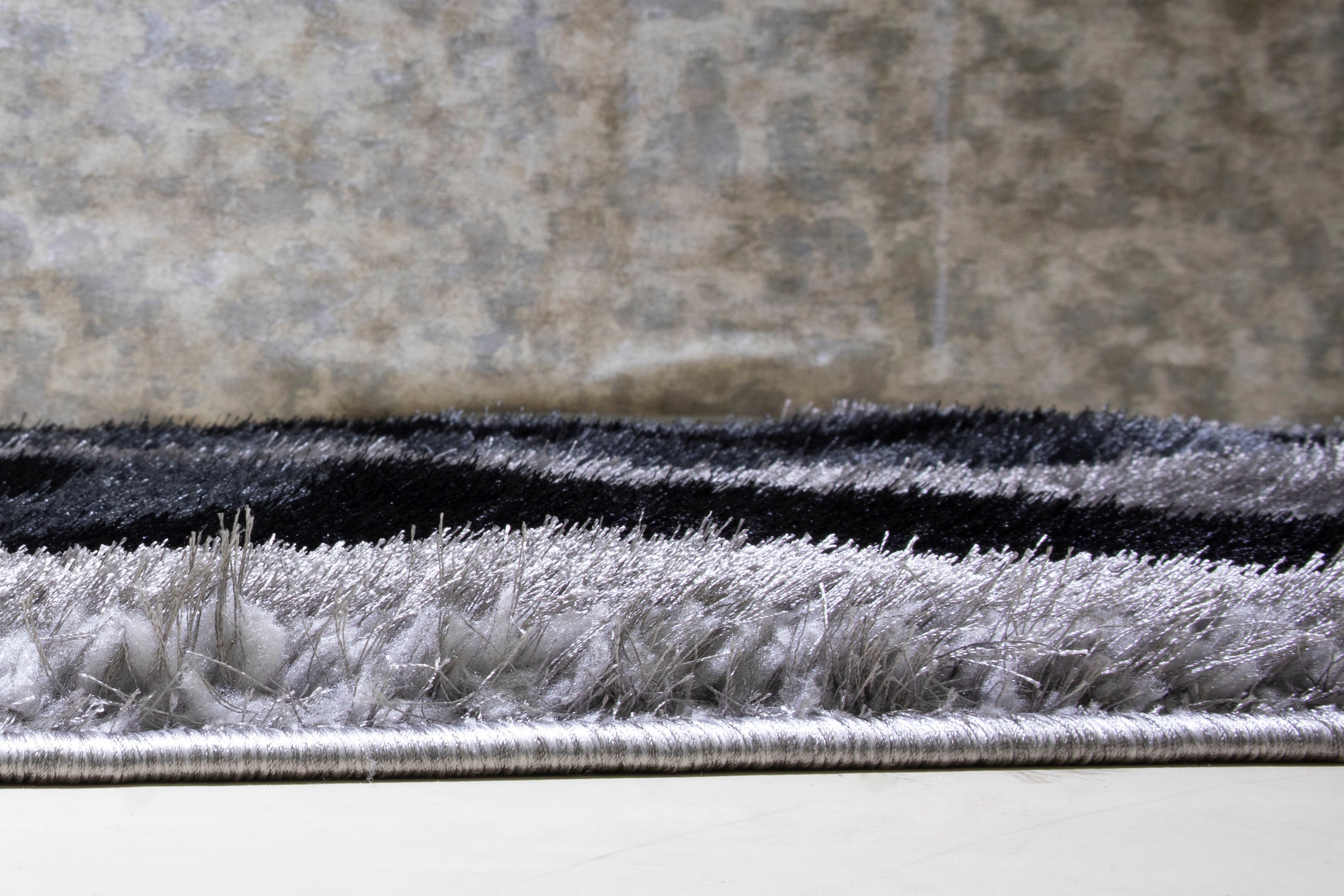 Nova 3D555 Shaggy Area Rug - Gray