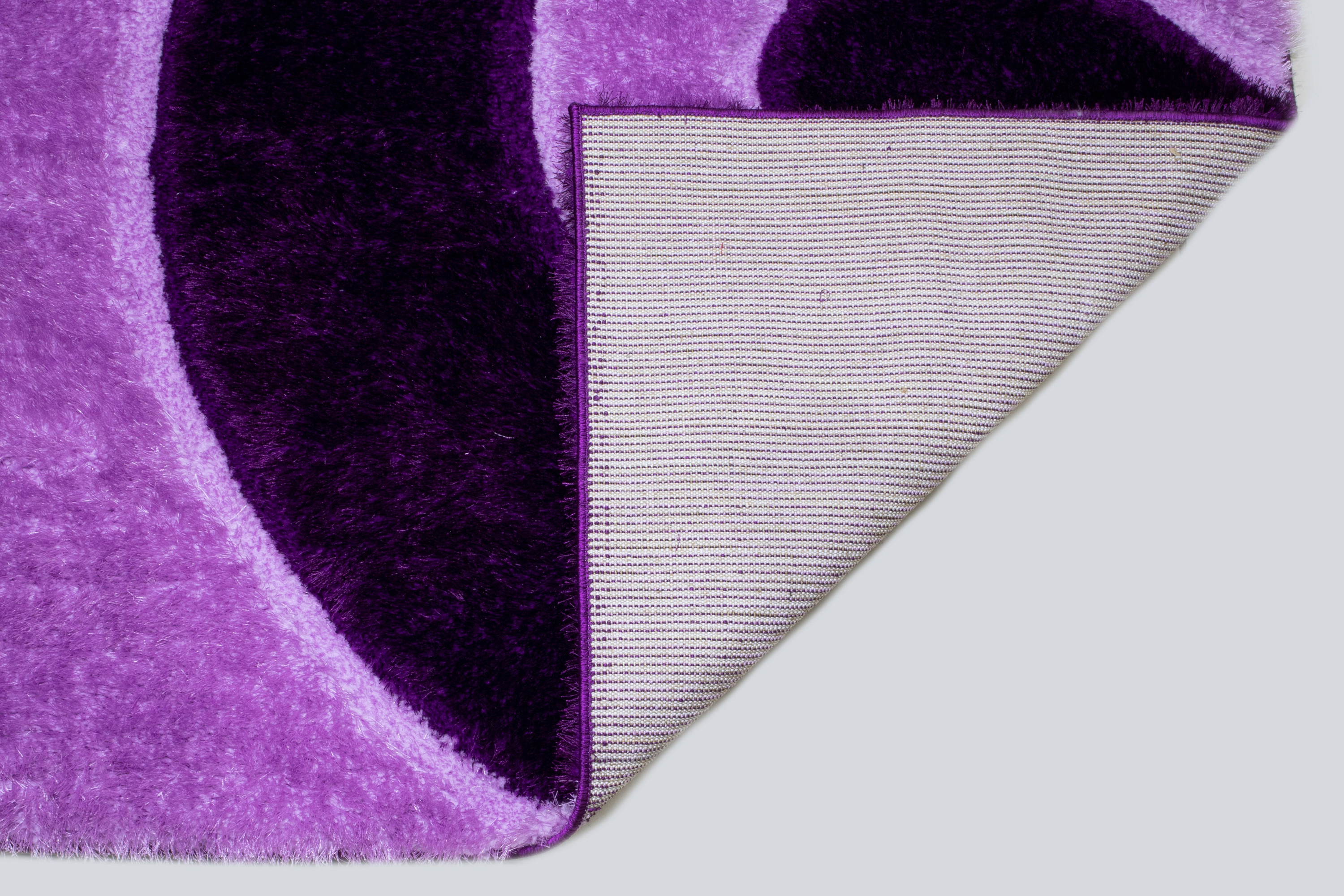 Nova - 3D666 Shaggy Area Rug in Purple