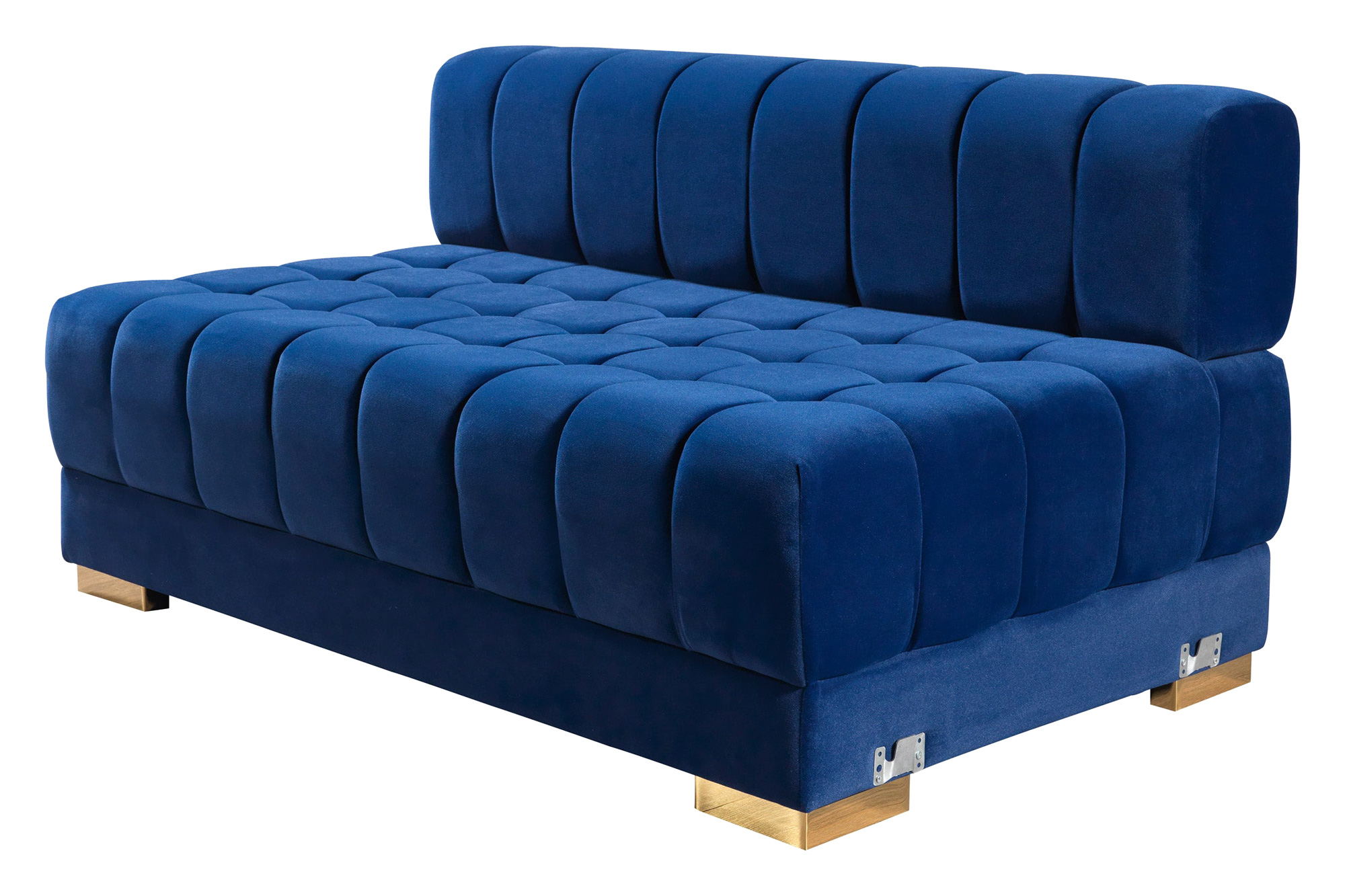 Nova Ariana Velvet Double Chaise Sectional - Blue