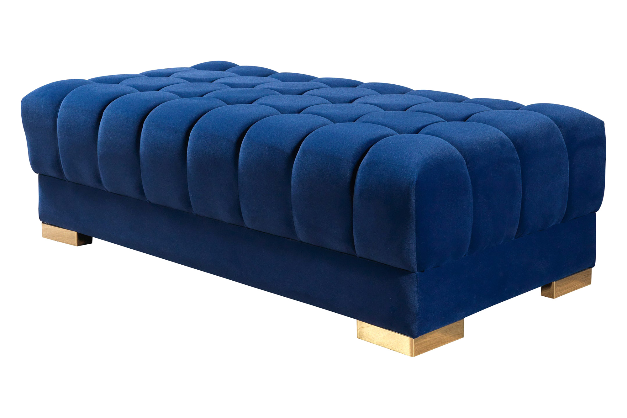 Nova Ariana Velvet Double Chaise Sectional - Blue