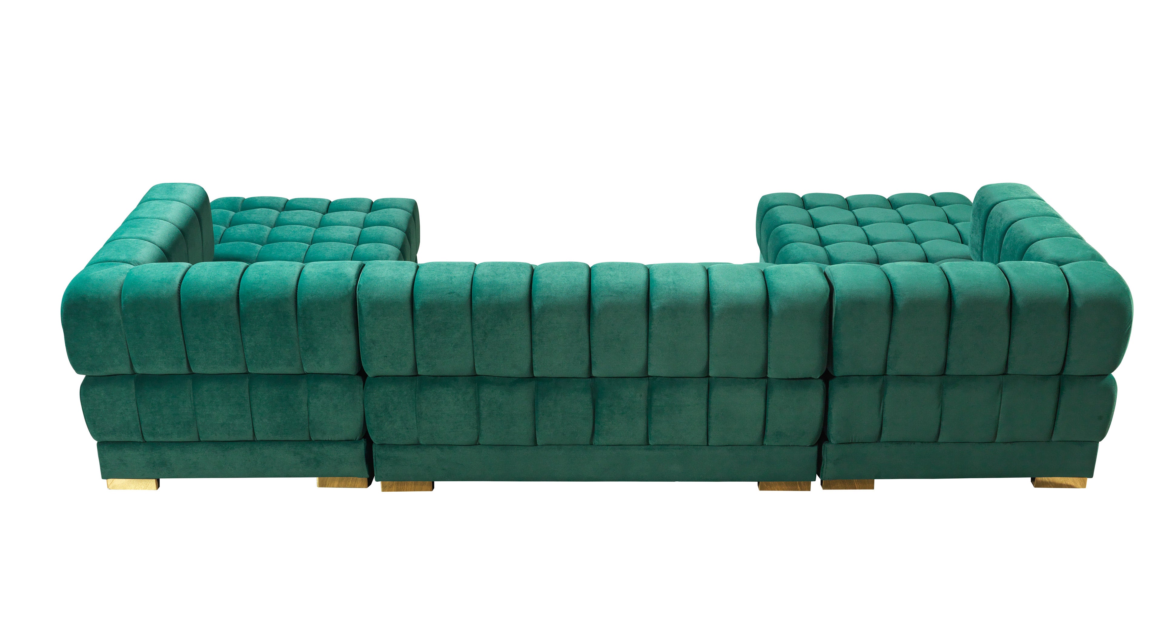 Nova - Ariana Green Velvet Double Chaise 138" Sectional