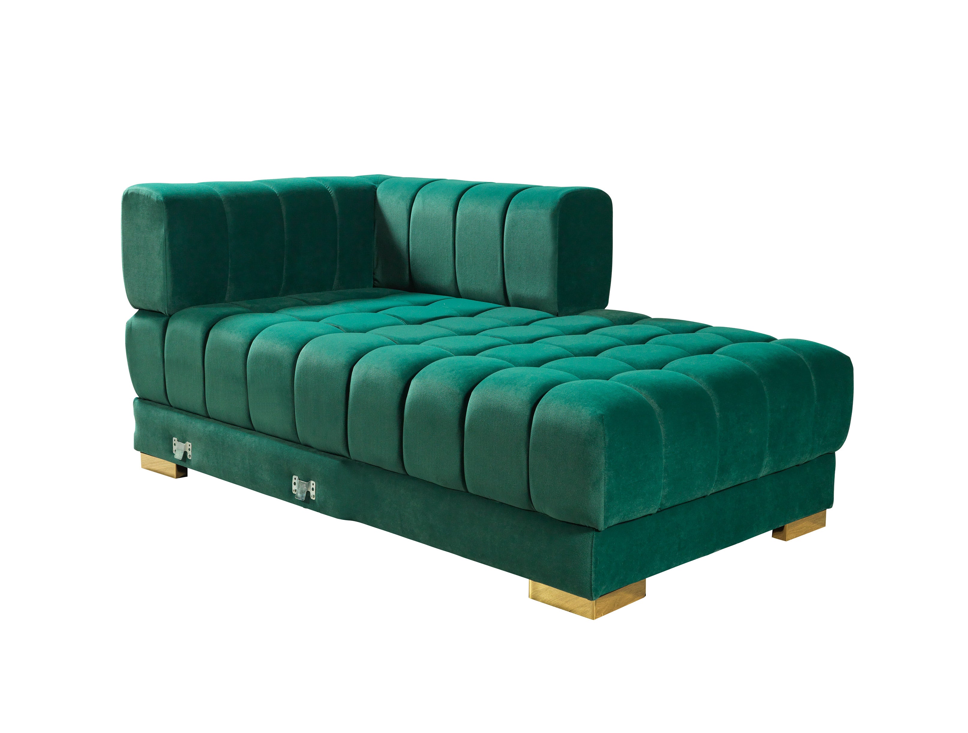 Nova - Ariana Green Velvet Double Chaise 138" Sectional