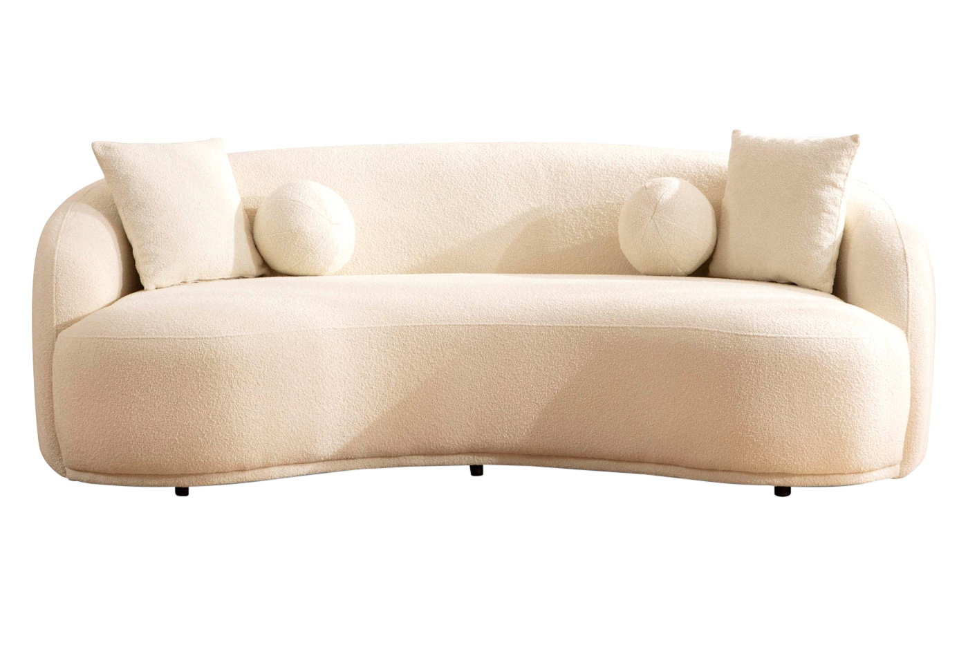 Nova - Bonita Ivory Boucle Loveseat