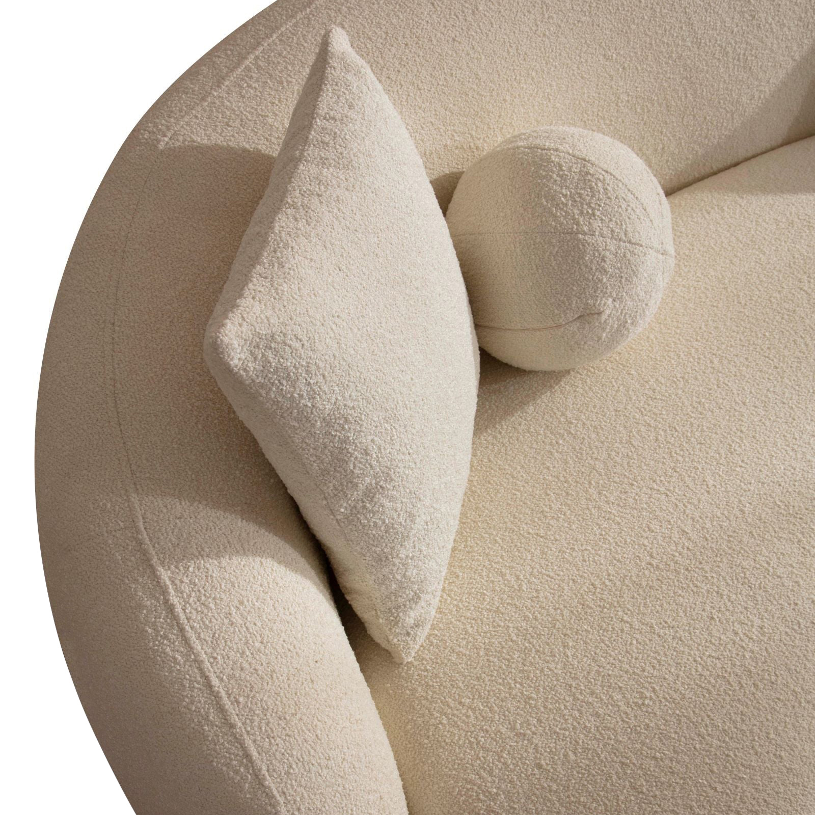 Nova - Bonita Ivory Boucle Loveseat