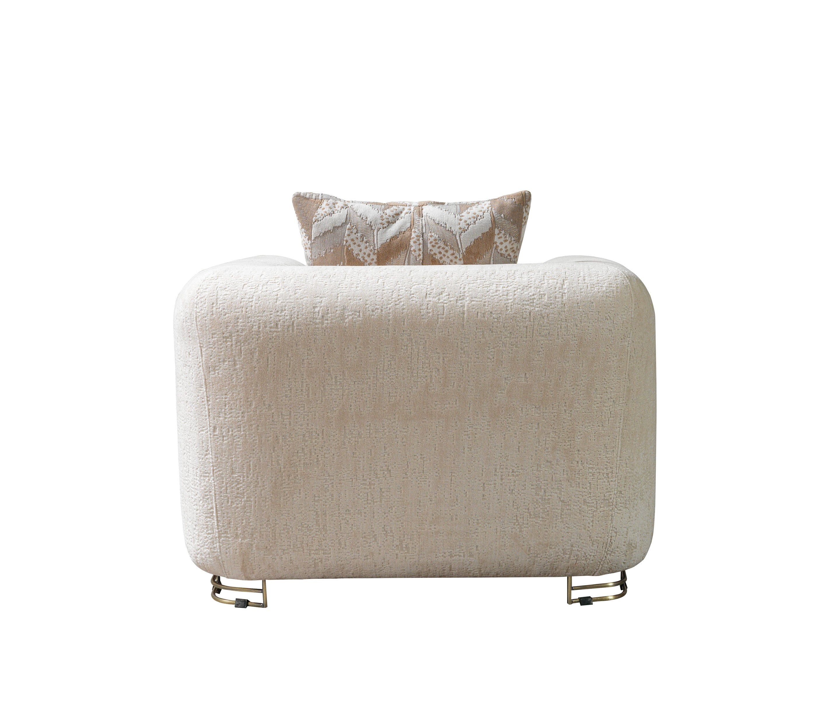 Nova Brenda Ivory Boucle Chair