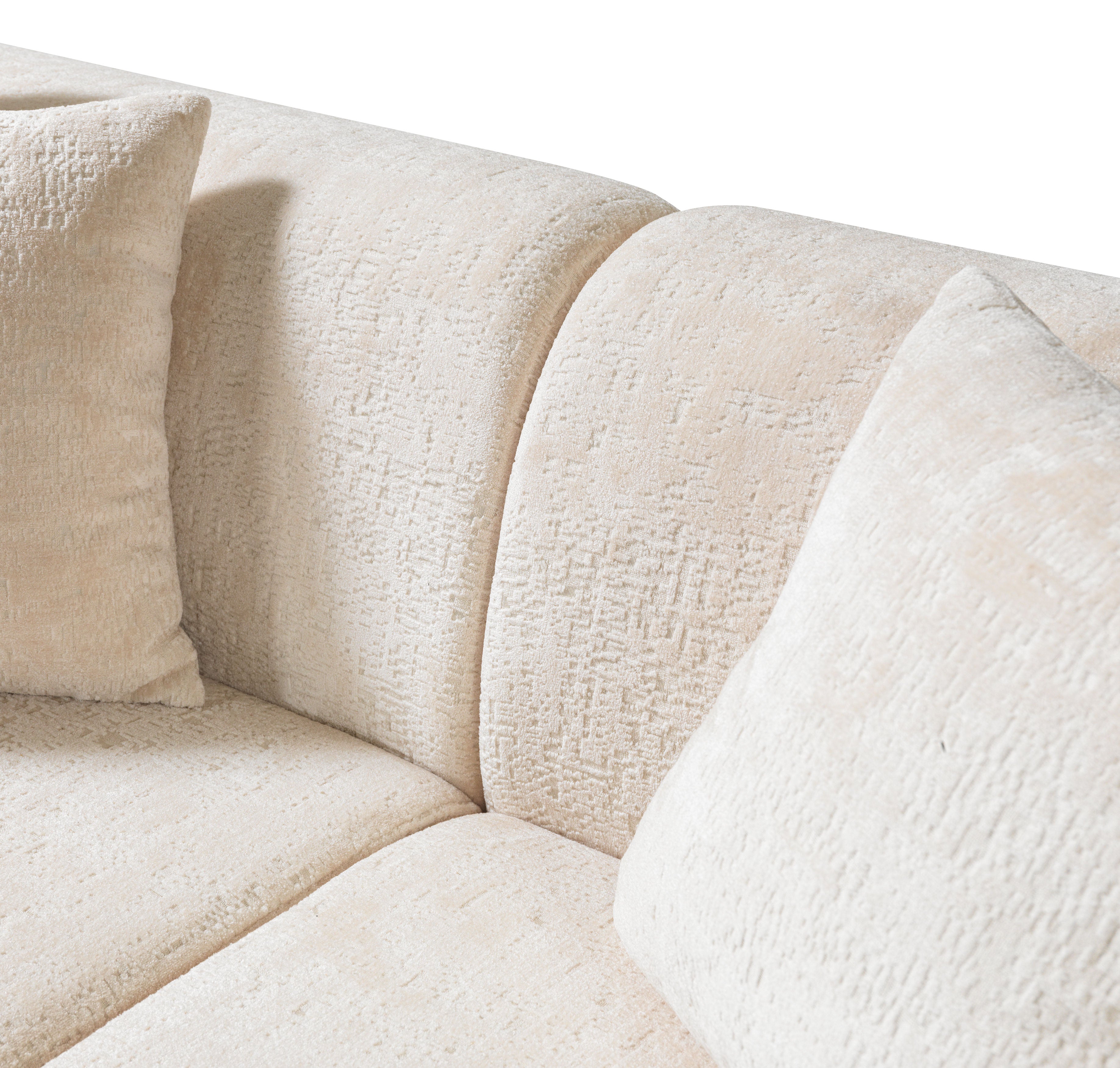 Nova Brenda Ivory Boucle Sofa 93" & Loveseat 71"