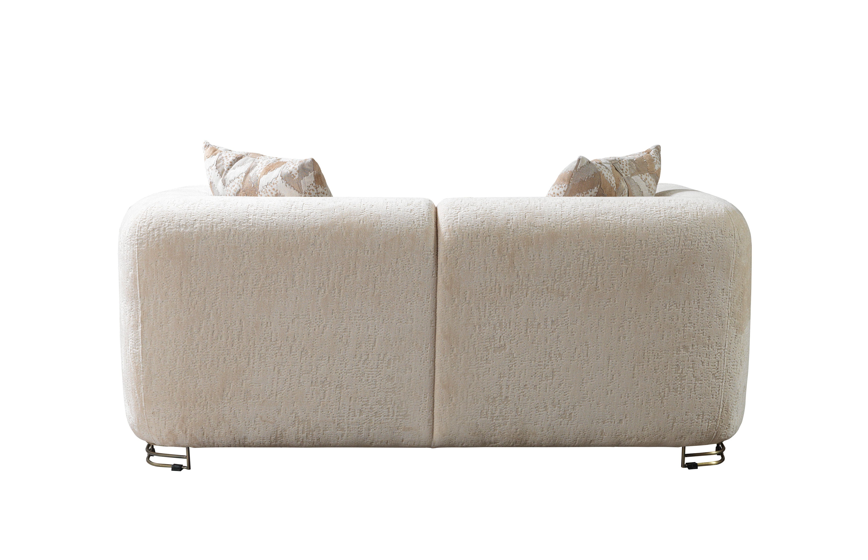 Nova Brenda Ivory Boucle Sofa 93" & Loveseat 71"