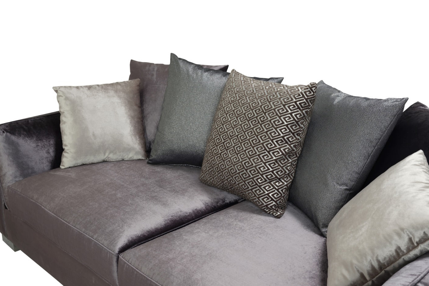 Nova - Clara Gray Velvet Sofa & Loveseat