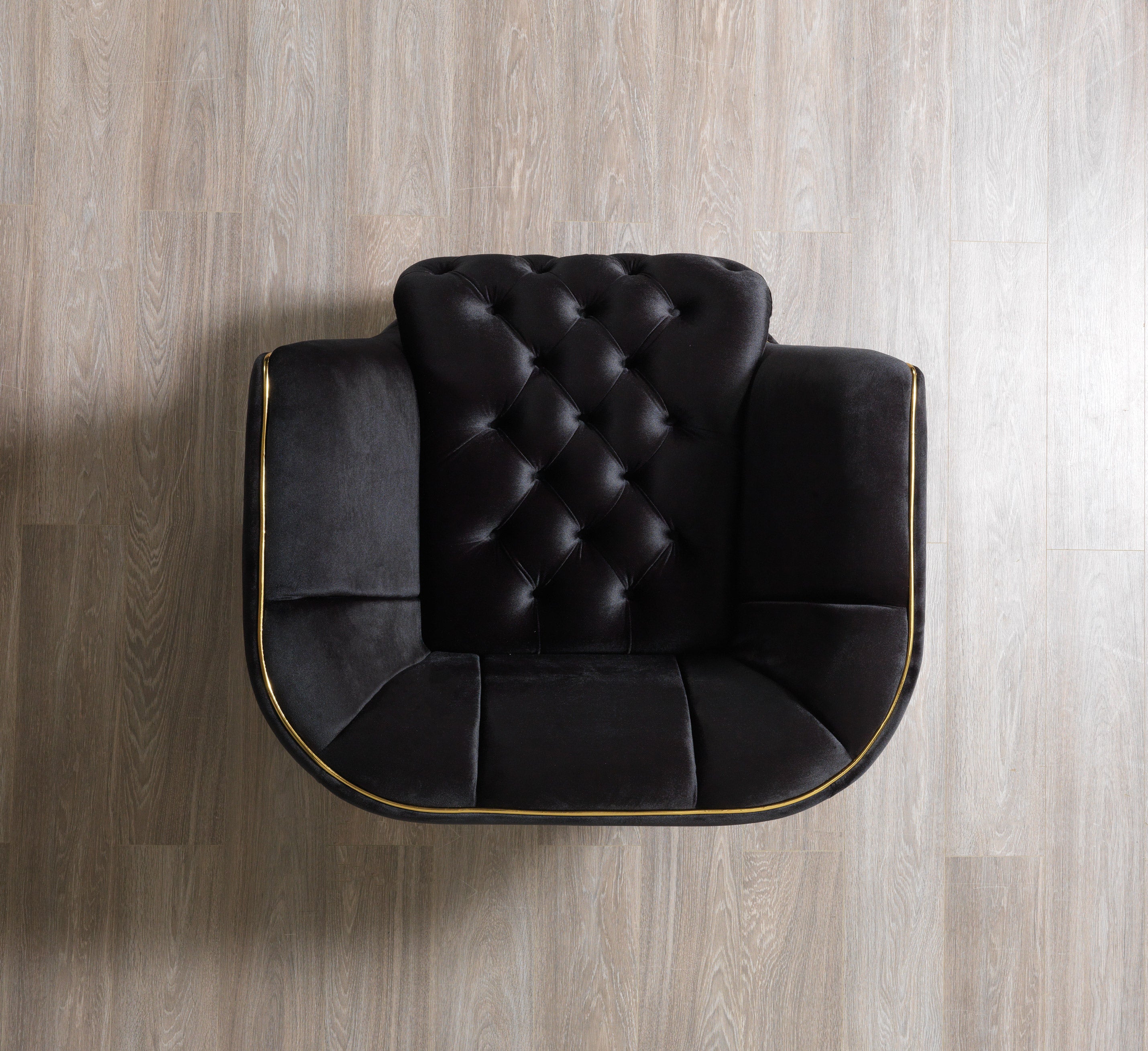 Nova - Daphne Black Velvet Chair