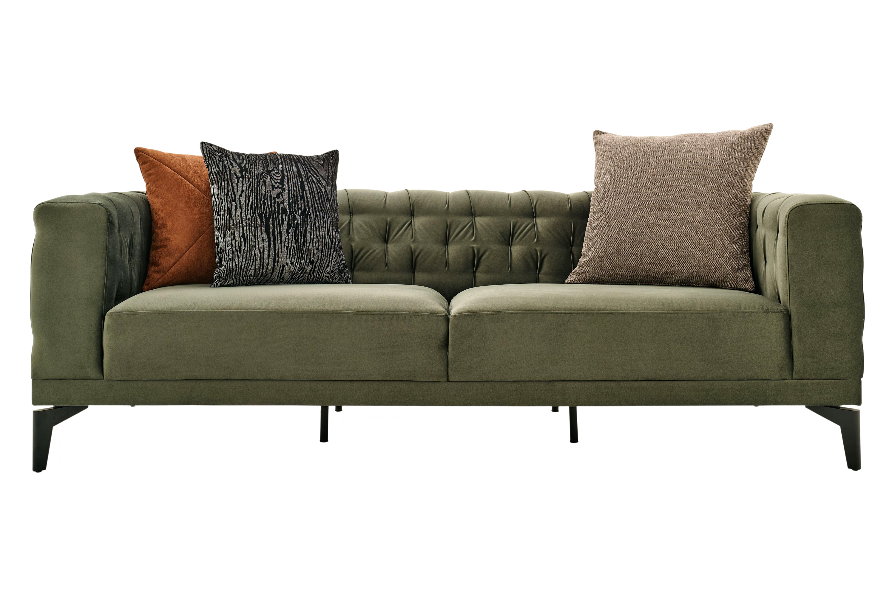 Nova - Dorian 3-Seater Sofa in Green