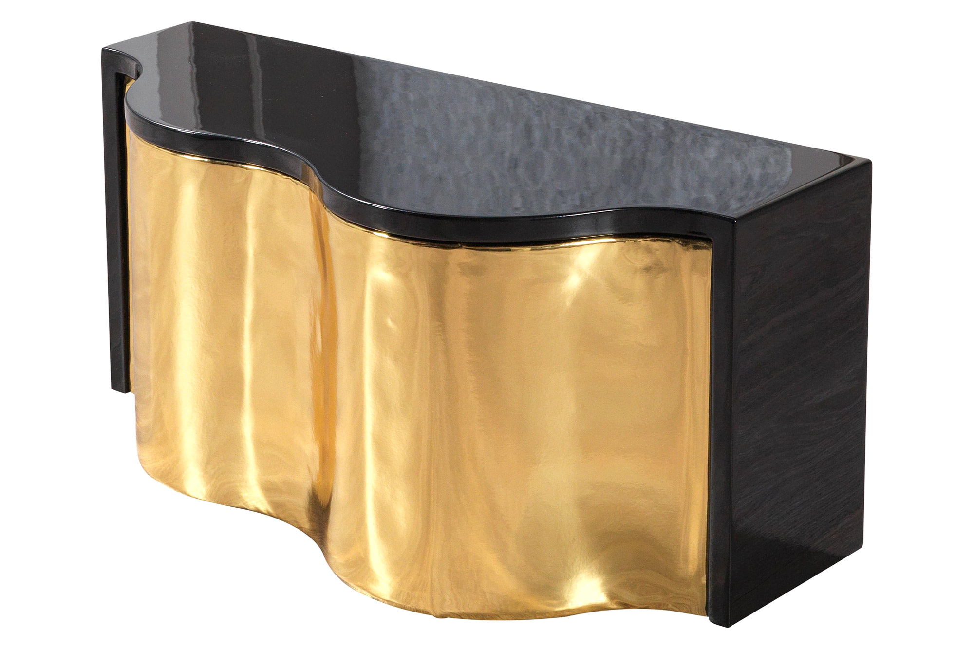 Nova Dream Wood 3-Piece Coffee Table - Black/Gold