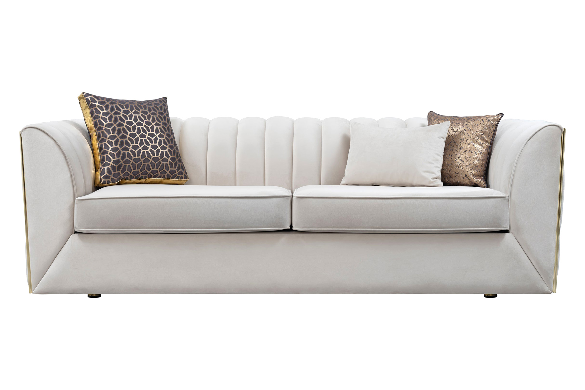 Nova - Dream Ivory Velvet Sofa & Loveseat