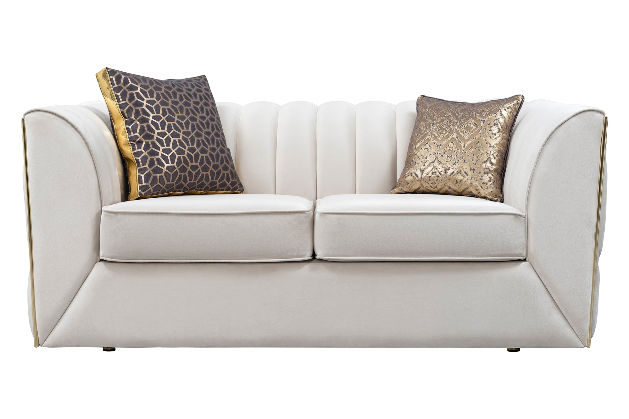 Nova - Dream Ivory Velvet Sofa & Loveseat