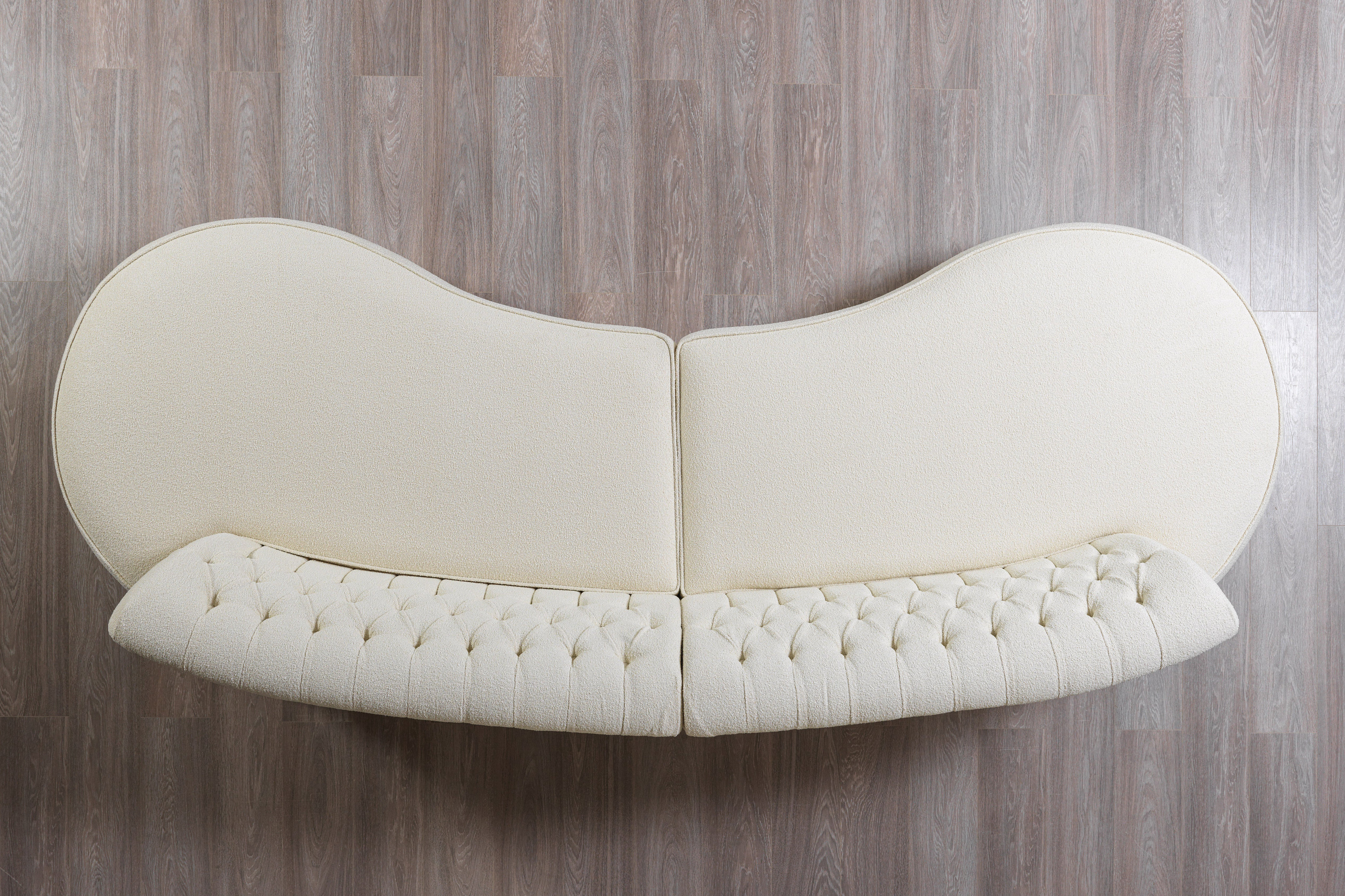 Nova Ella Boucle Curved Sectional - Ivory