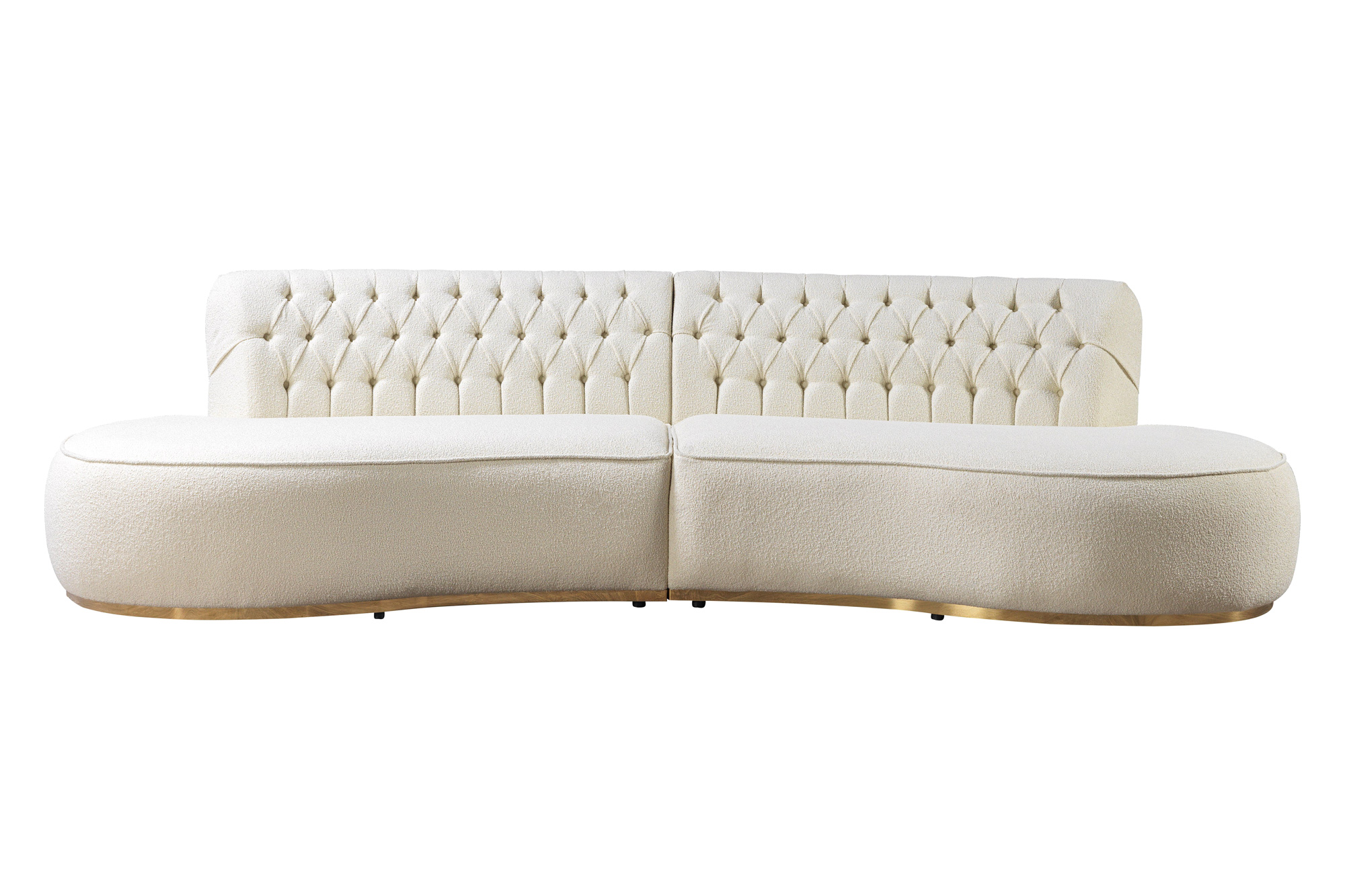 Nova Ella Boucle Curved Sectional - Ivory