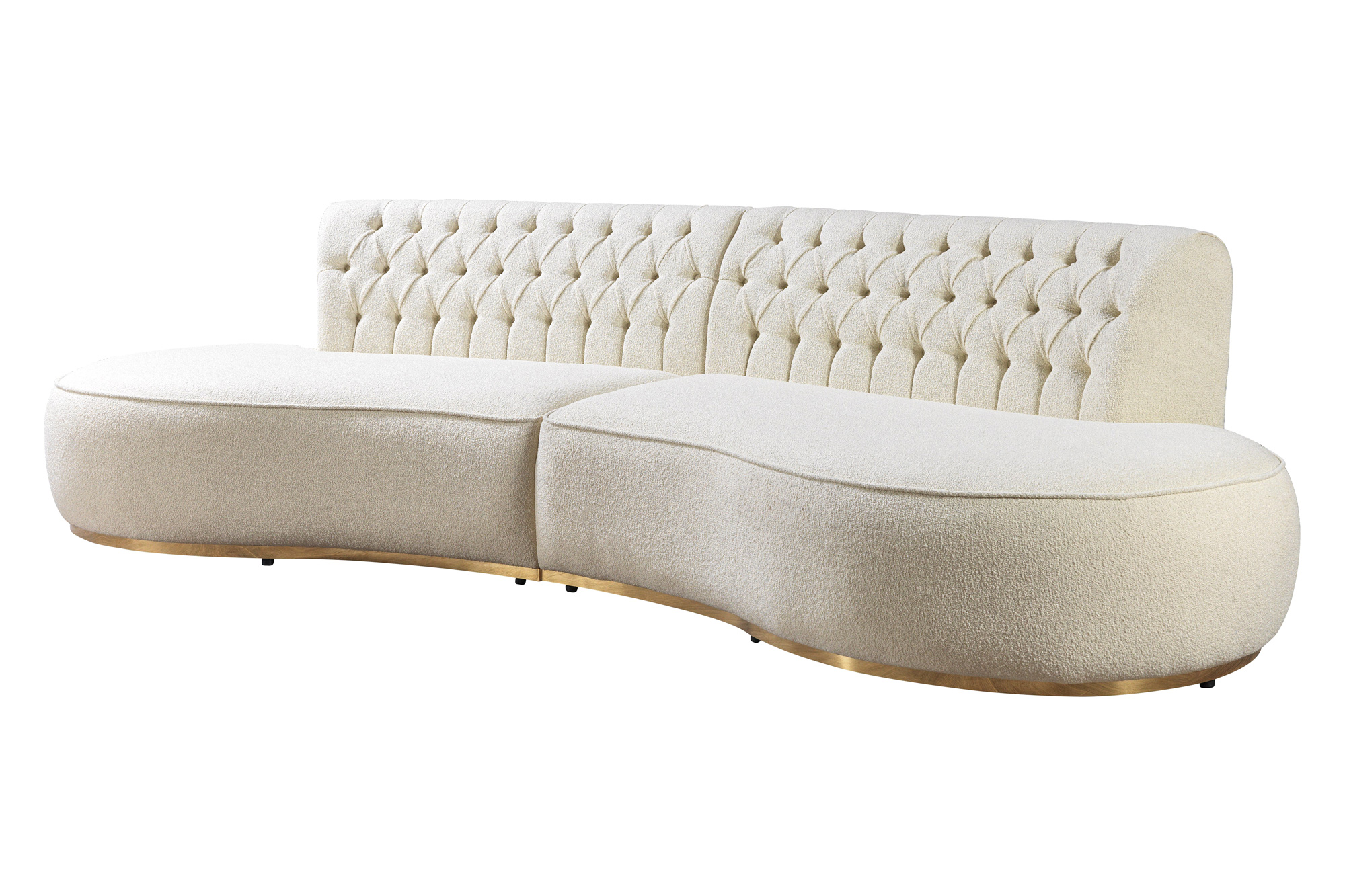 Nova Ella Boucle Curved Sectional - Ivory