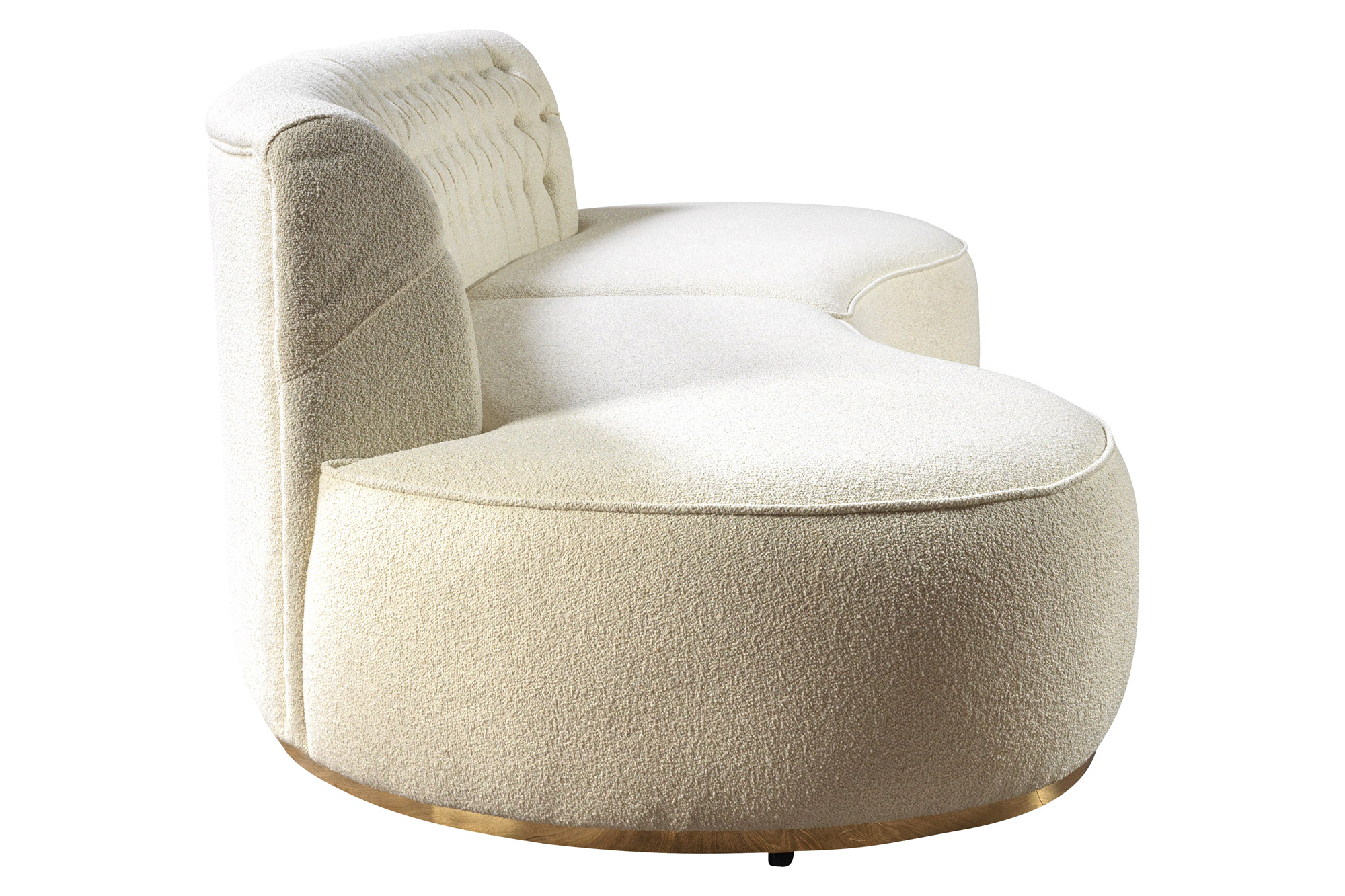 Nova Ella Boucle Curved Sectional - Ivory