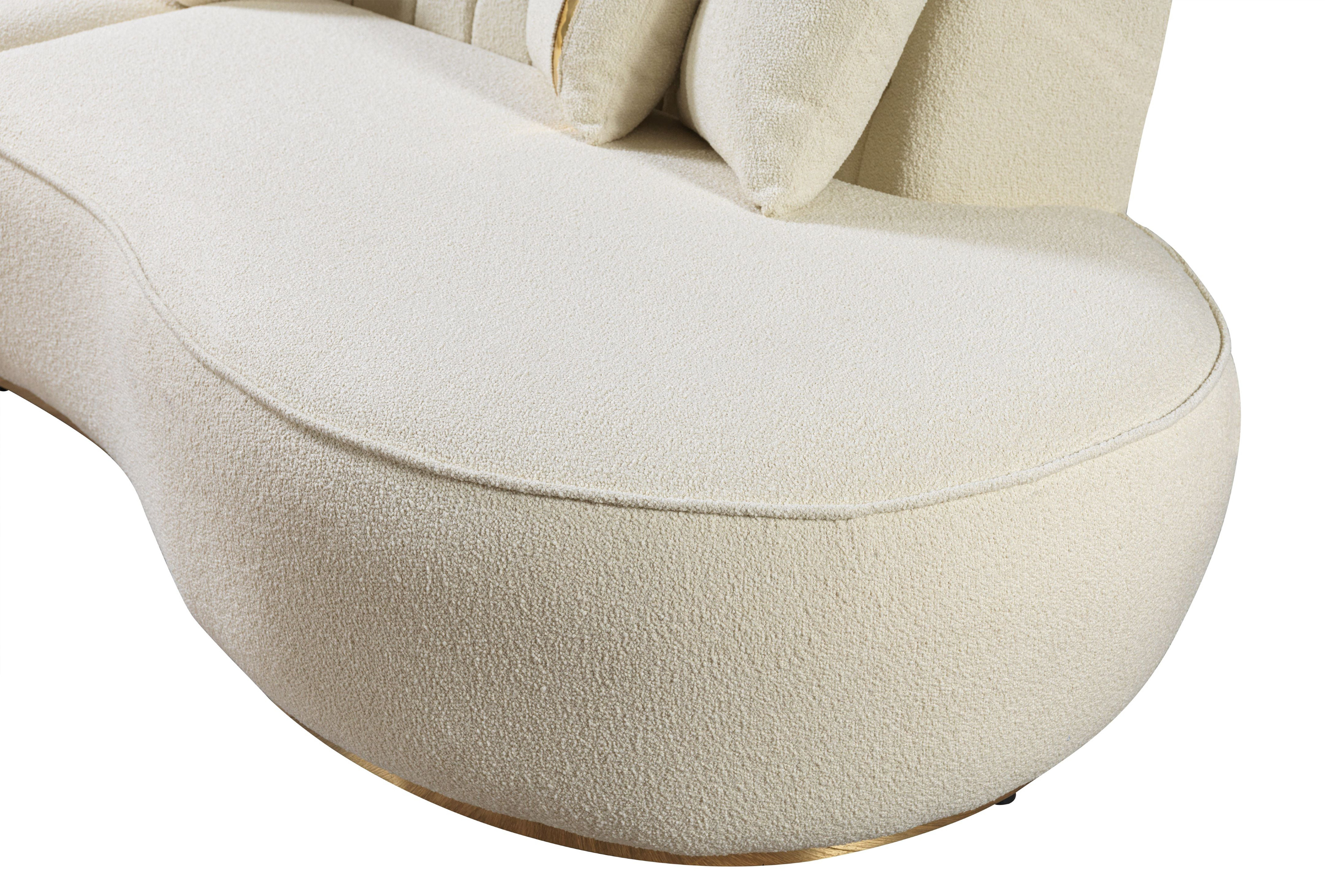 Nova Ella Boucle Curved Sectional - Ivory