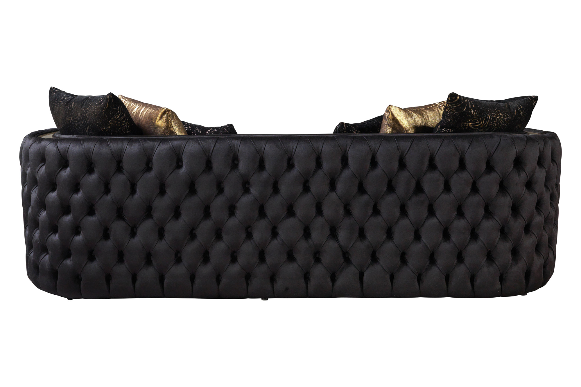 Nova Fanci Velvet Sofa & Loveseat - Black