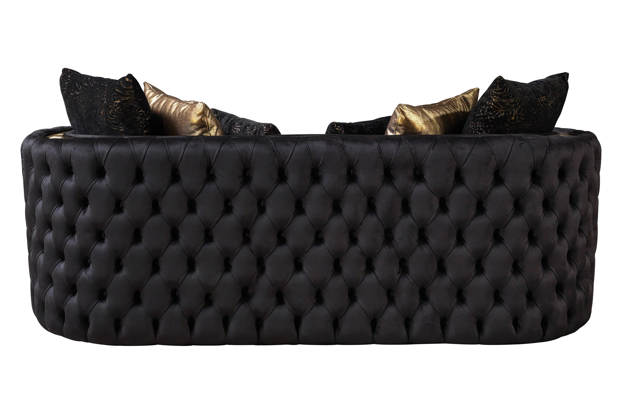 Nova Fanci Velvet Sofa & Loveseat - Black