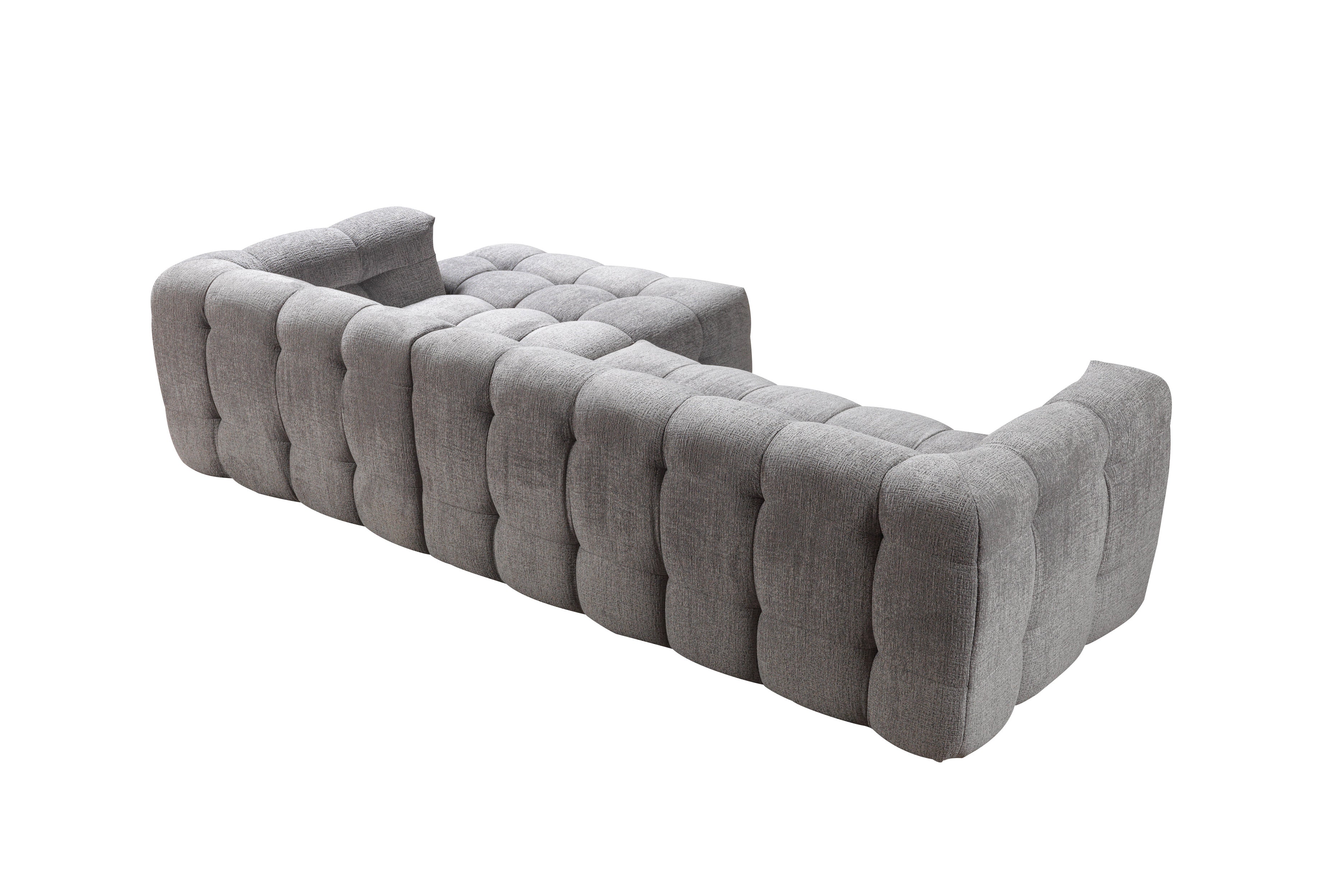 Nova Ivy Gray Boucle RAF 110" Sectional