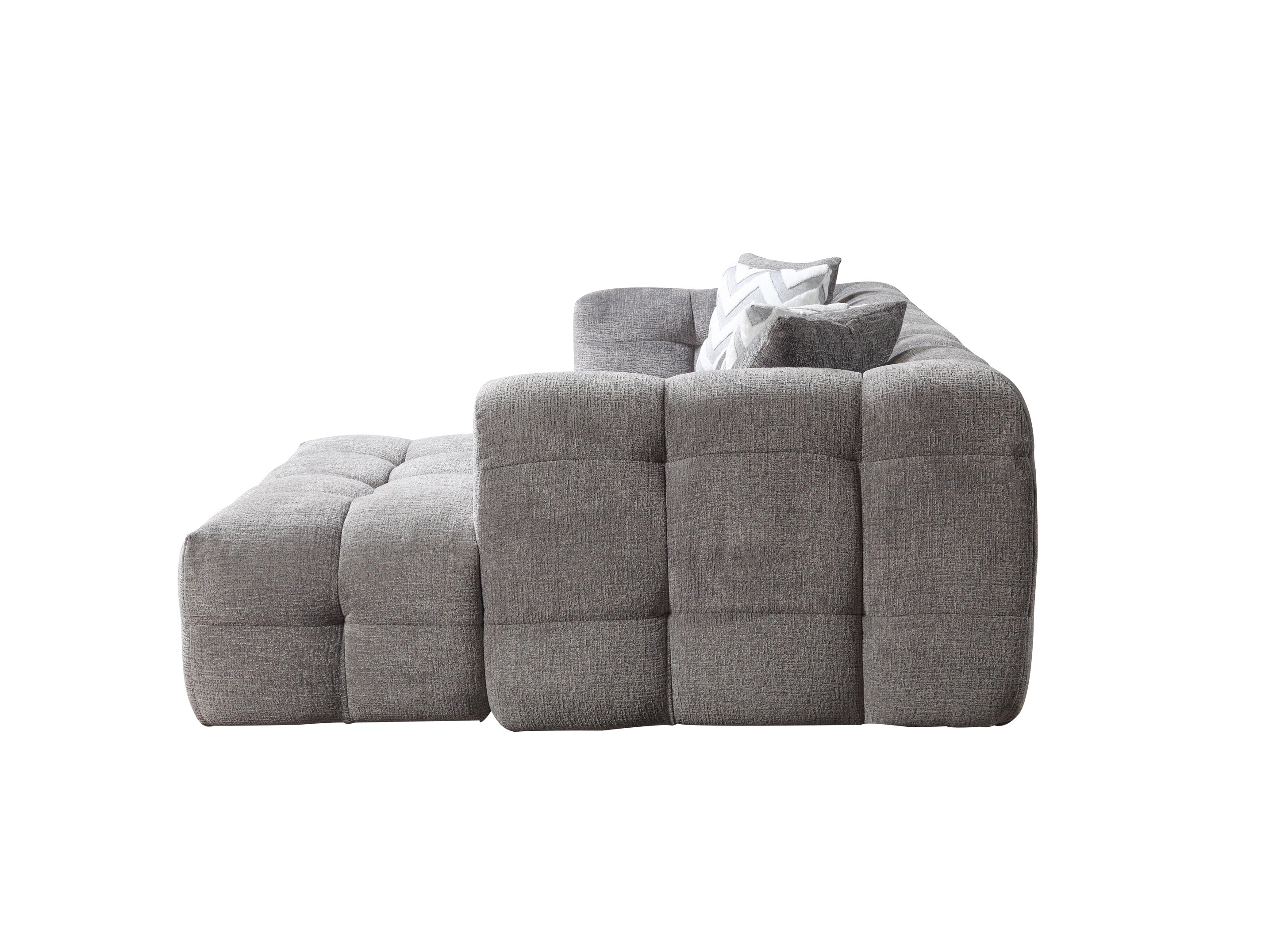 Nova Ivy Gray Boucle RAF 110" Sectional