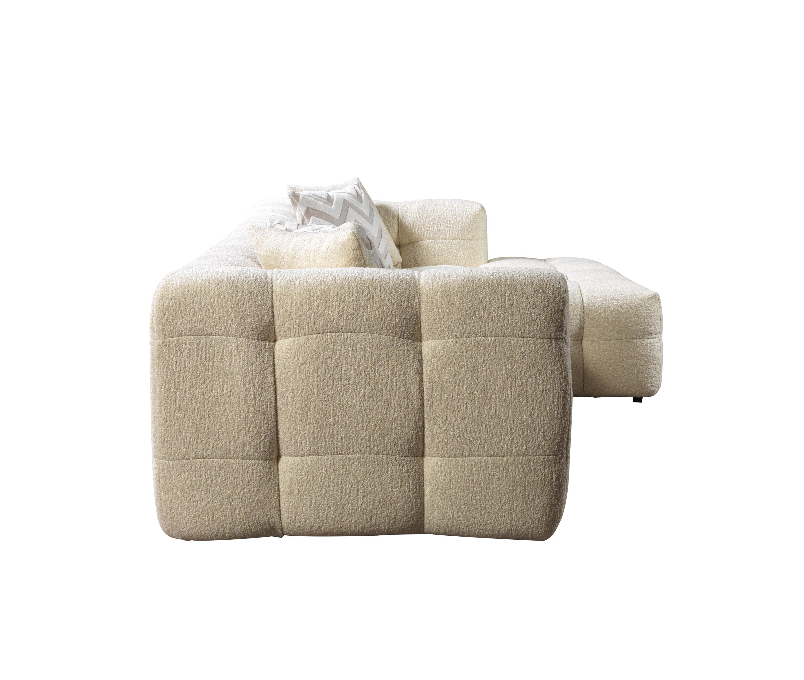 Nova Ivy Ivory Boucle RAF 110" Sectional