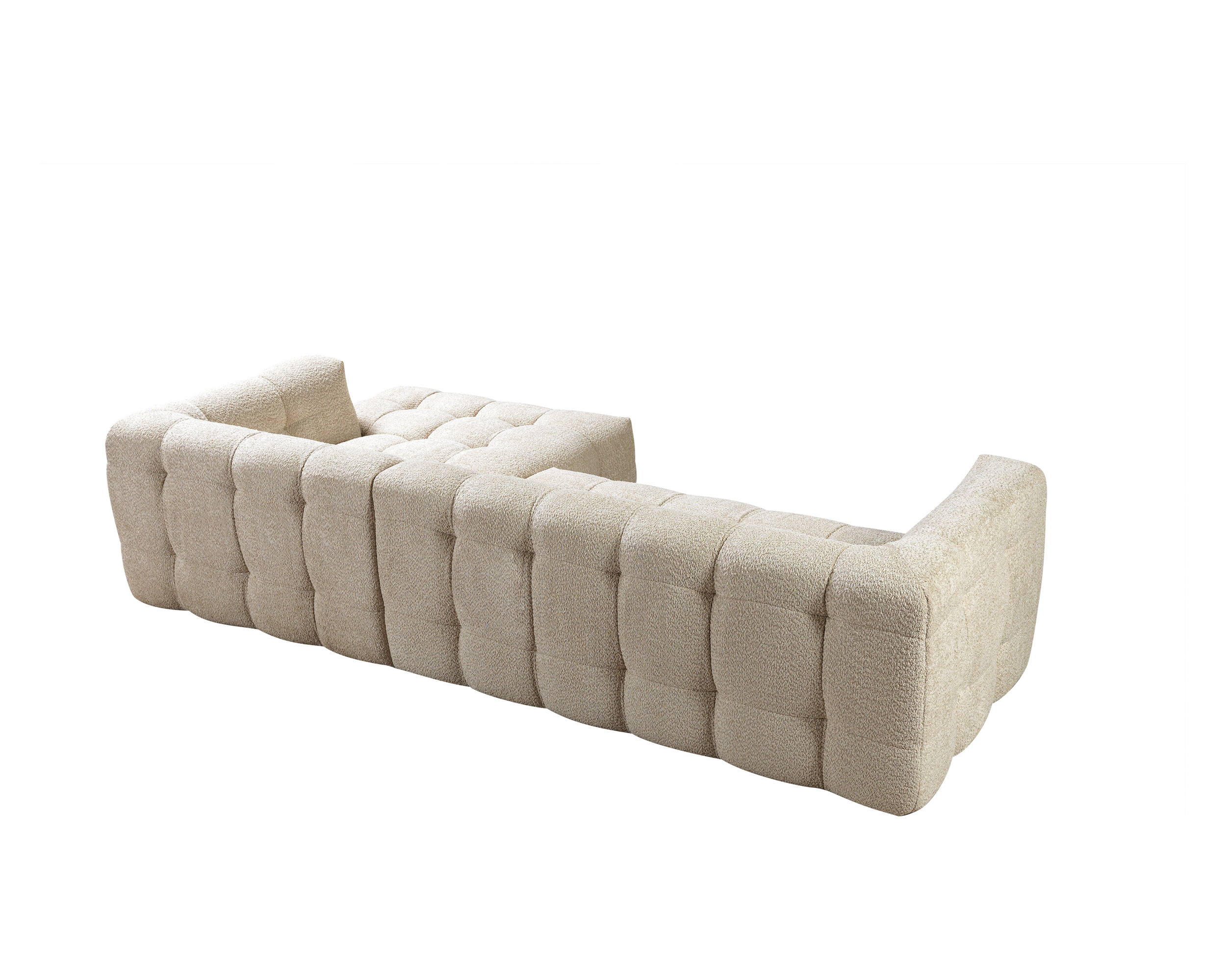 Nova Ivy Sand Boucle RAF 110" Sectional