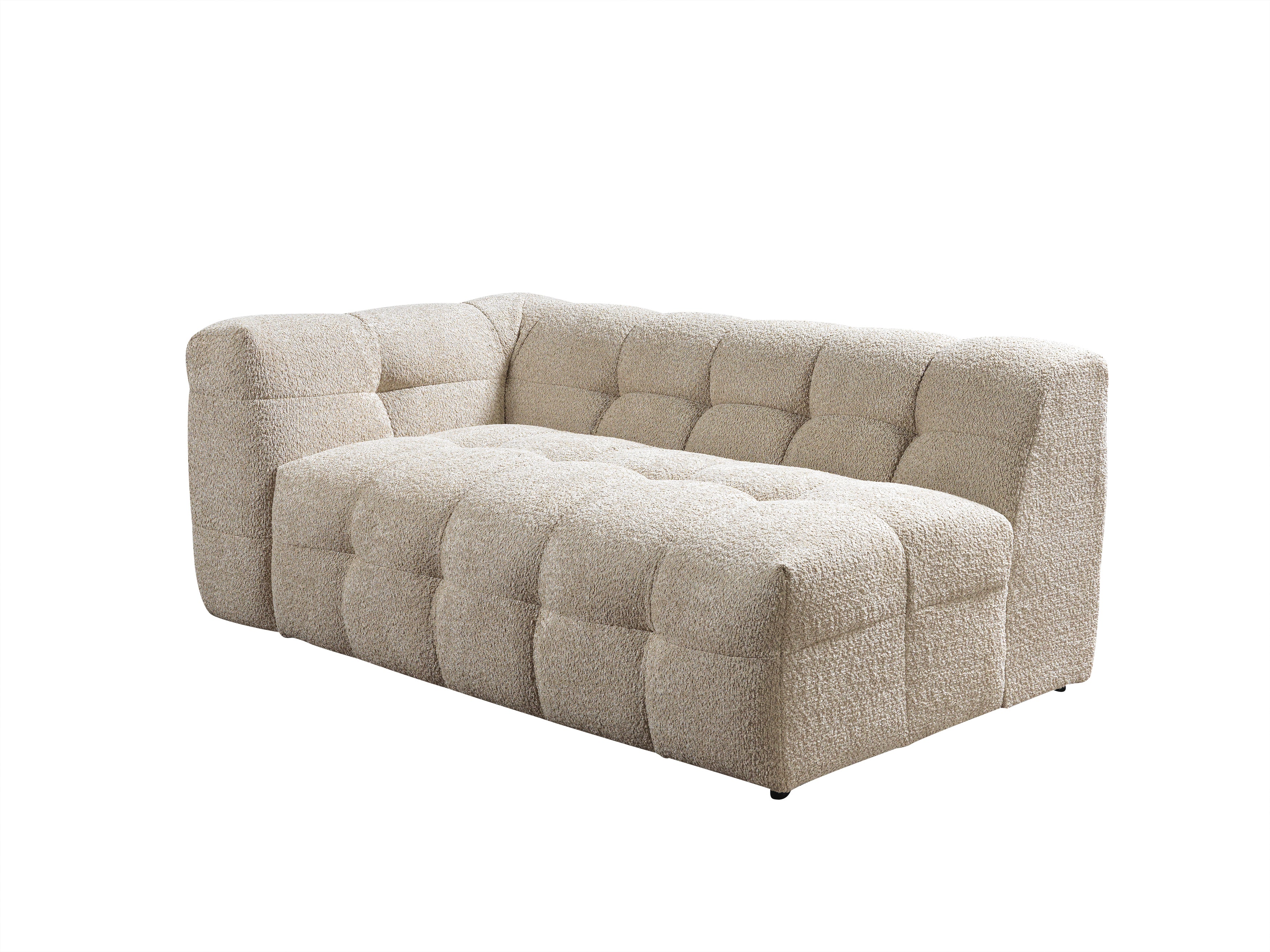 Nova Ivy Sand Boucle RAF 110" Sectional