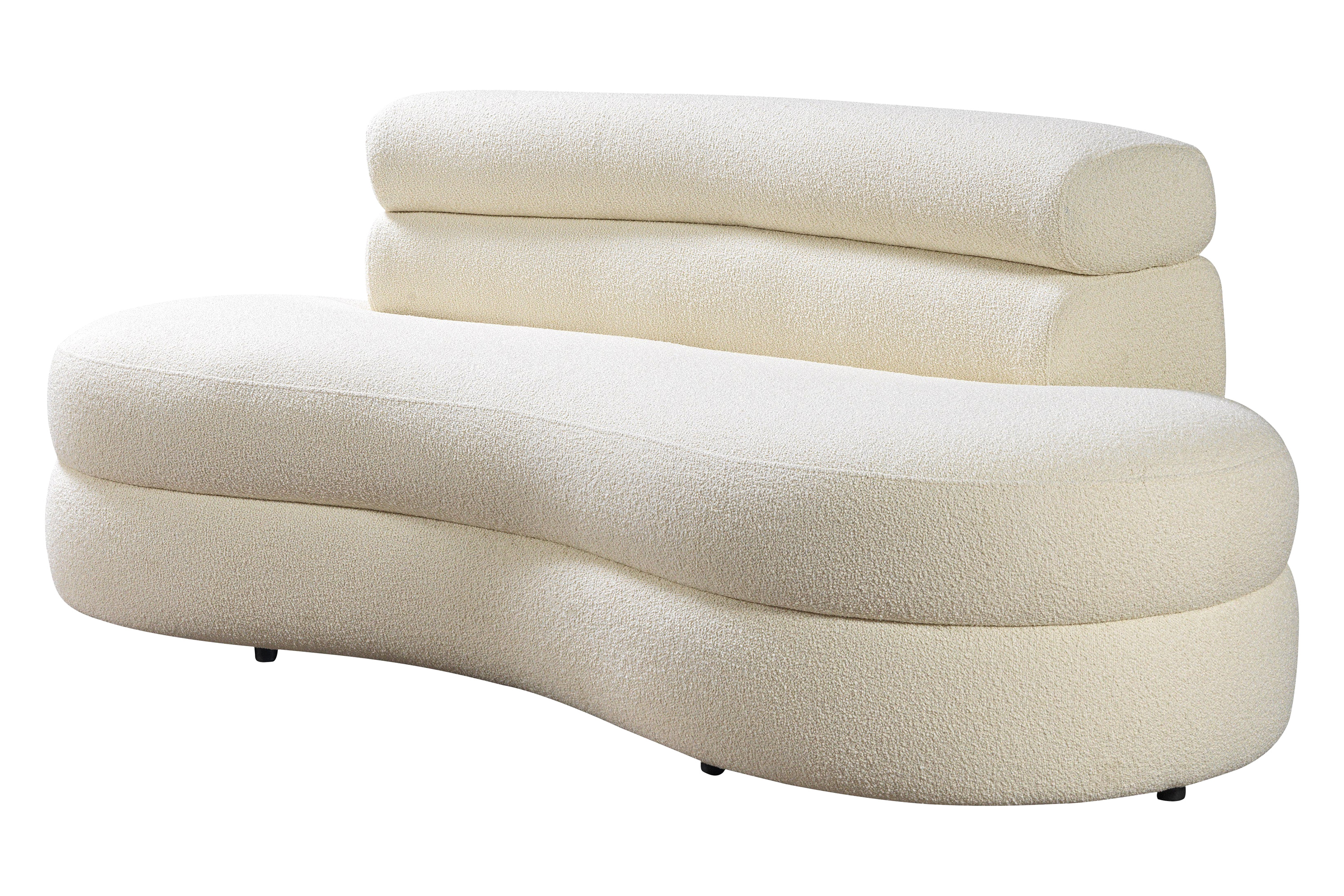 Nova - Larissa Ivory Boucle Loveseat