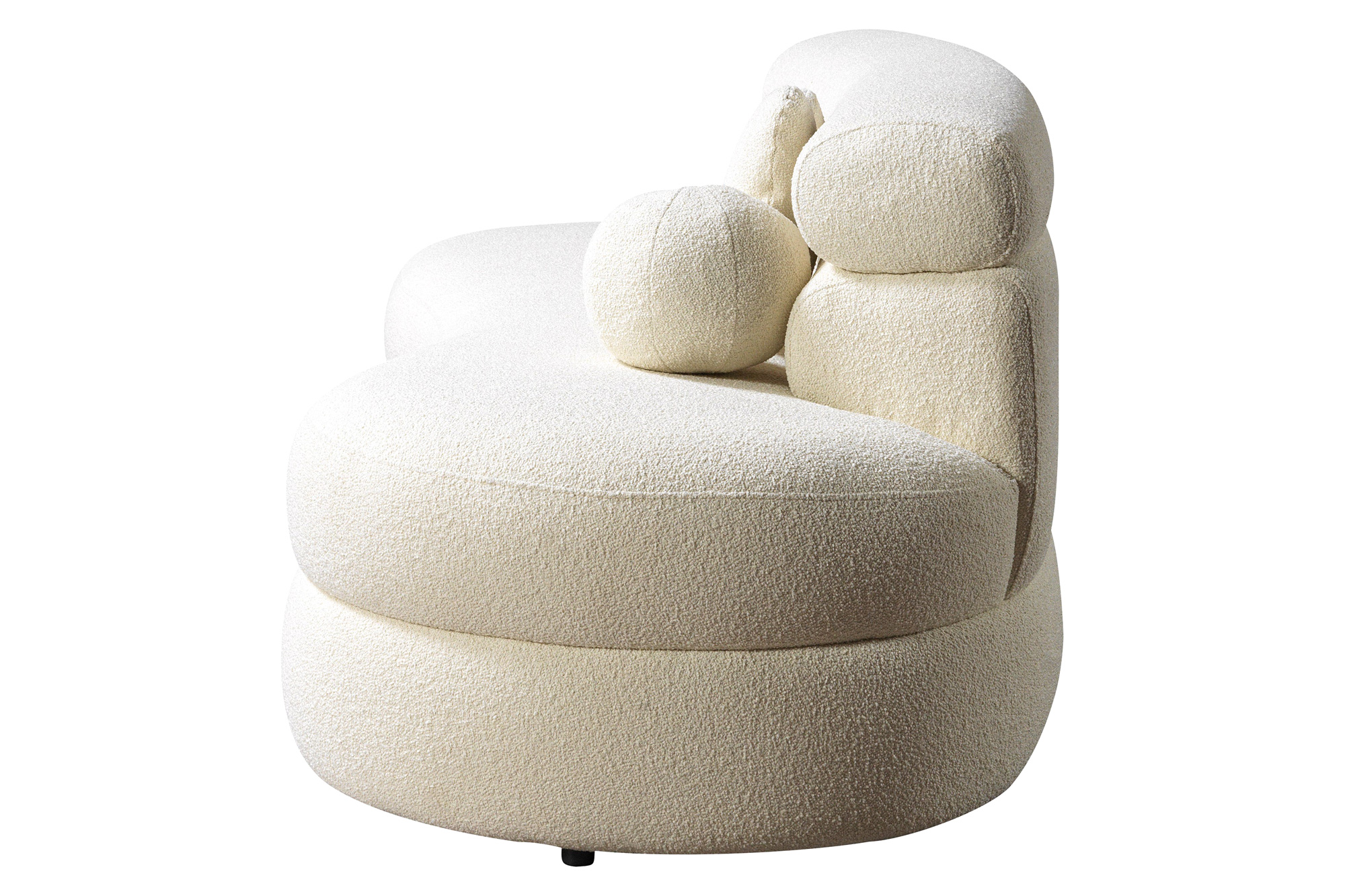 Nova - Larissa Ivory Boucle Loveseat