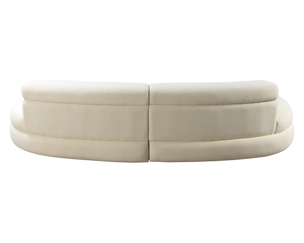 Nova - Larissa Ivory Boucle Curved Sectional