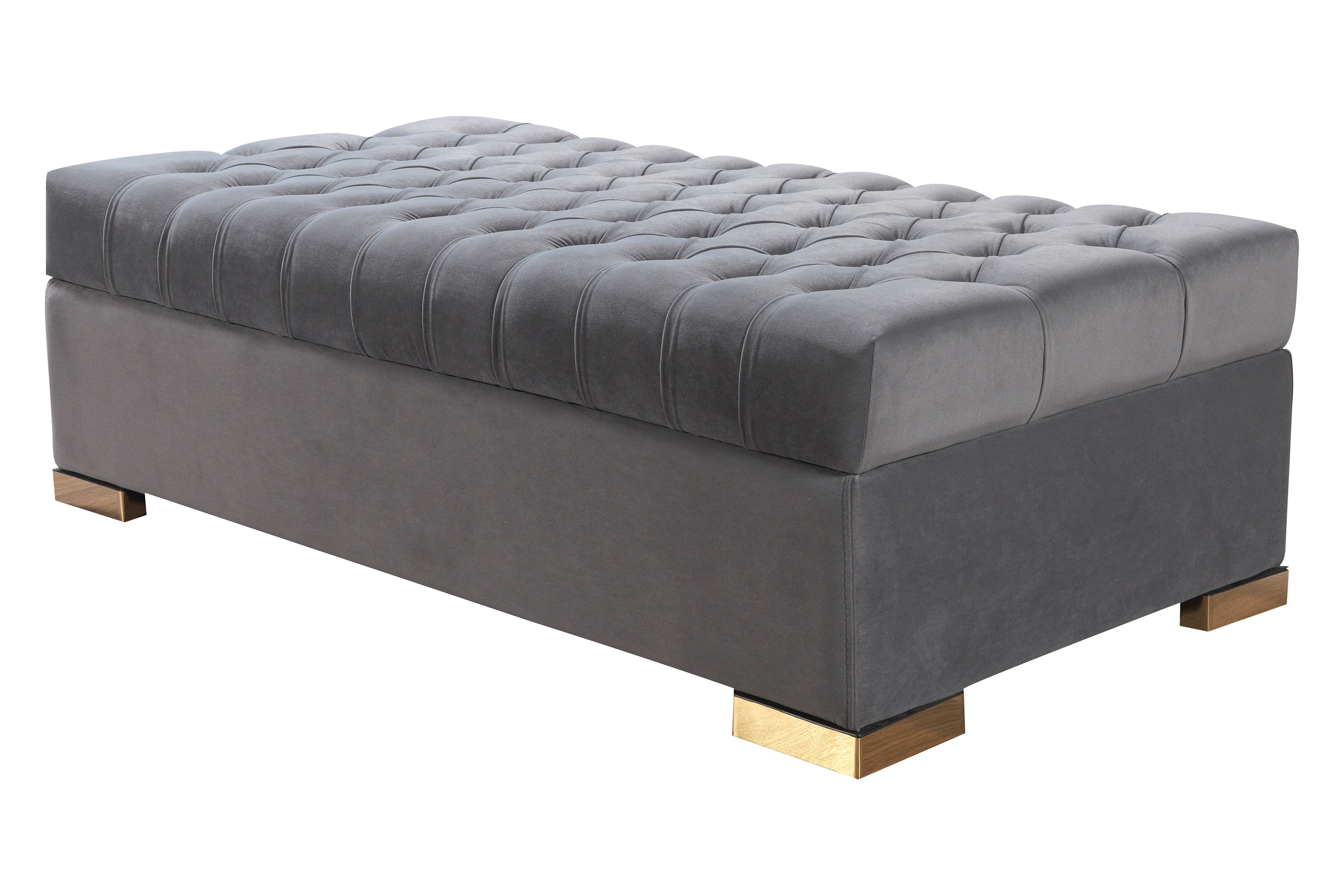 Nova - Lauren Velvet Rectangle Ottoman