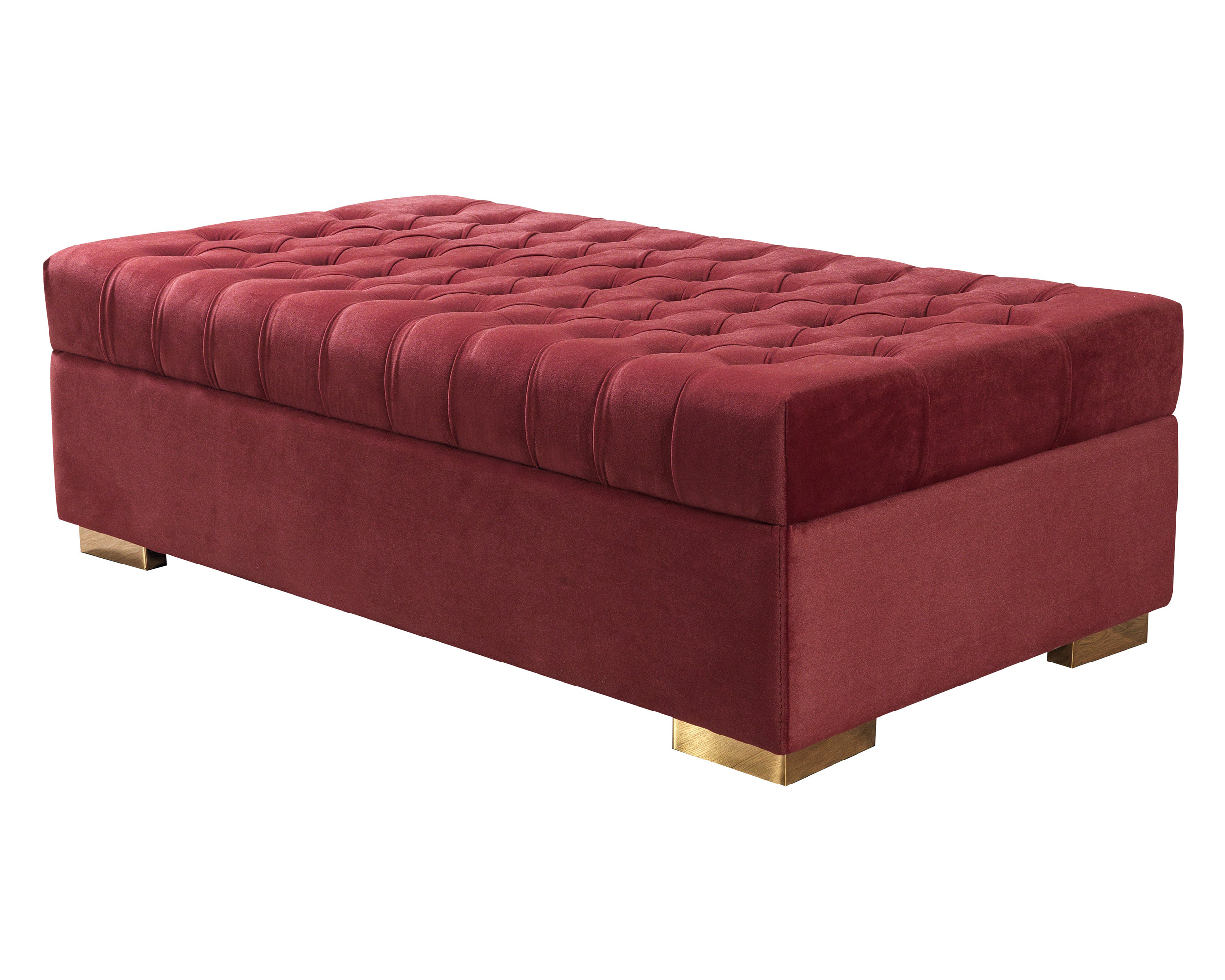 Nova - Lauren Velvet Rectangle Ottoman