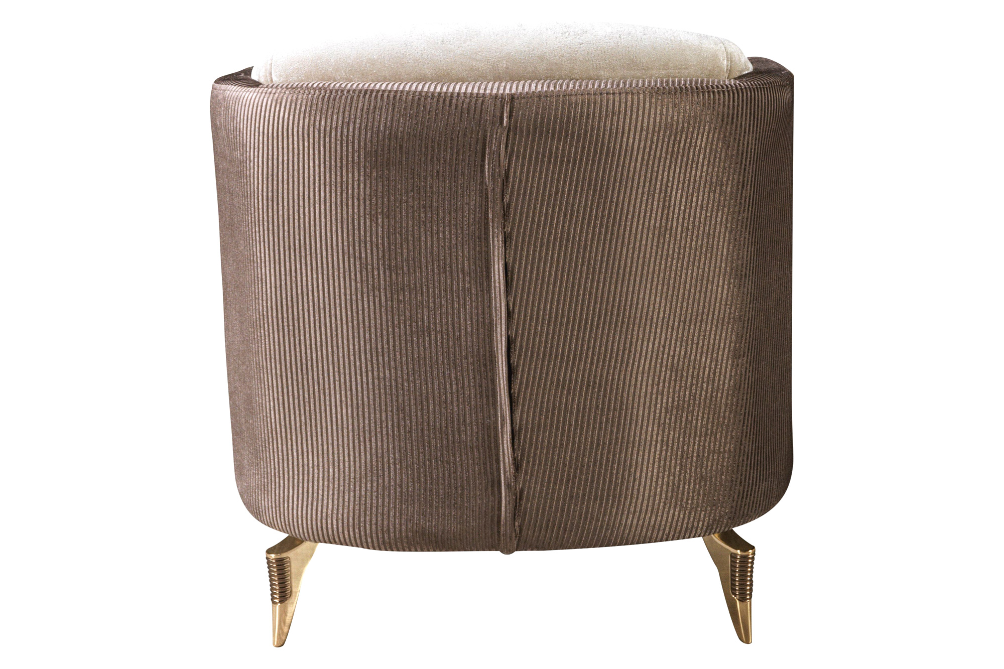 Nova Leina Velvet Chair - Ivory-Coffee